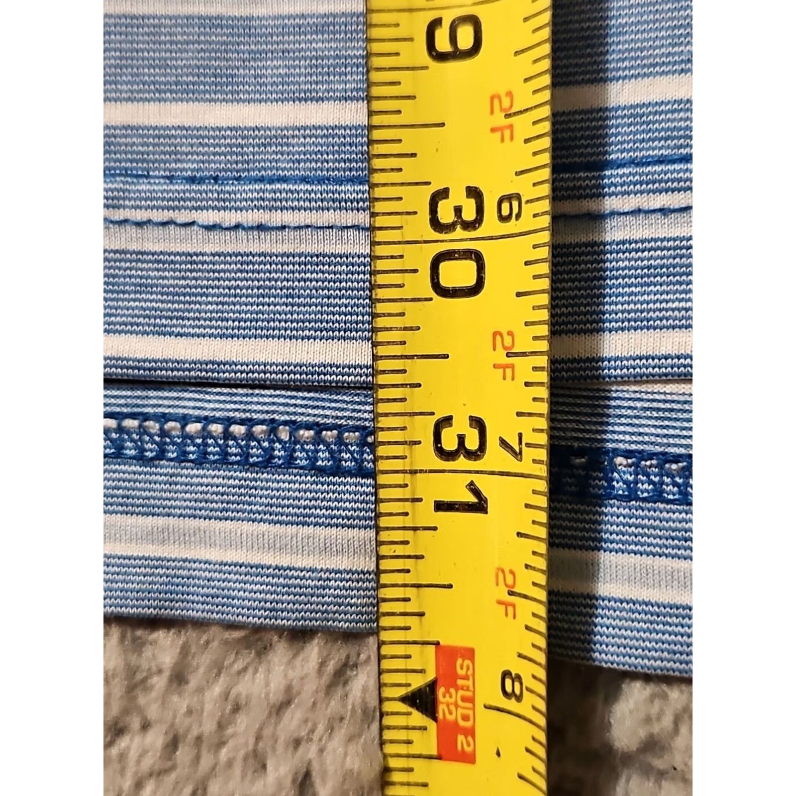 Peter Millar Peter Millar Polo Shirt XL Blue Striped Golf Mens Size US XL / EU 56 / 4 - 5 Thumbnail