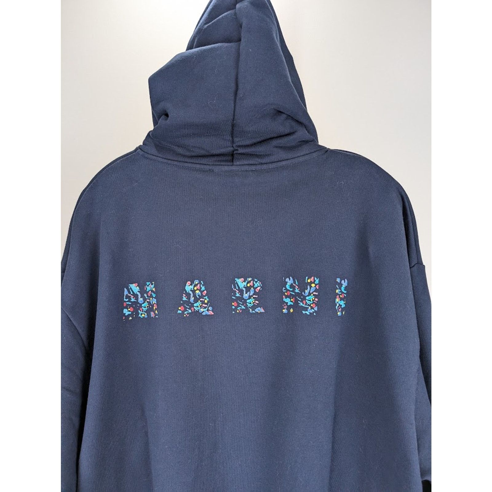 Marni o1rshd1 Floral Logo Loopback Organic Cotton Jersey Hoodie Size US M / EU 48-50 / 2 - 16 Thumbnail