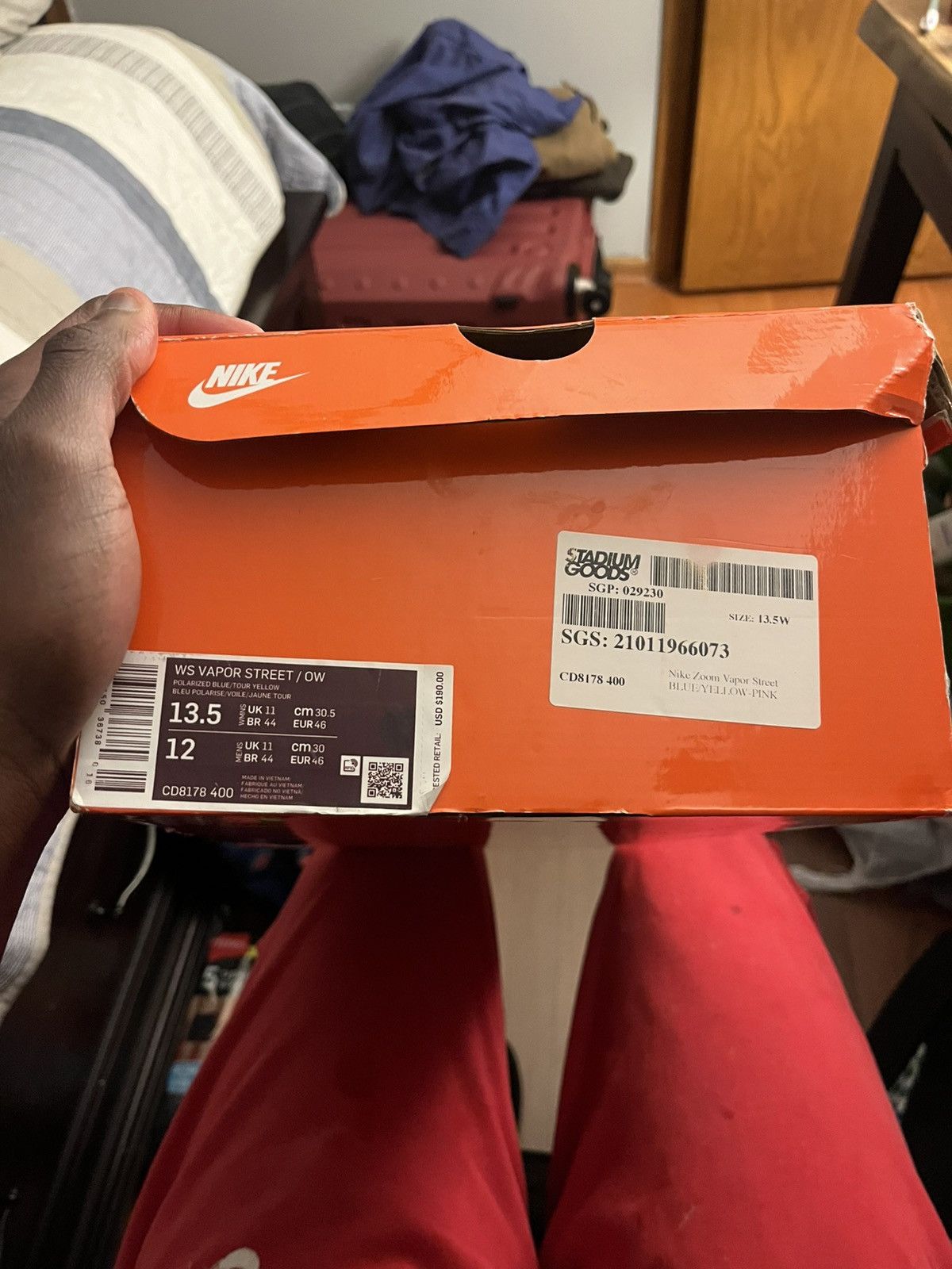Nike Nike X Off White Light Blue Vapor Street Size US 12 / EU 45 - 6 Thumbnail