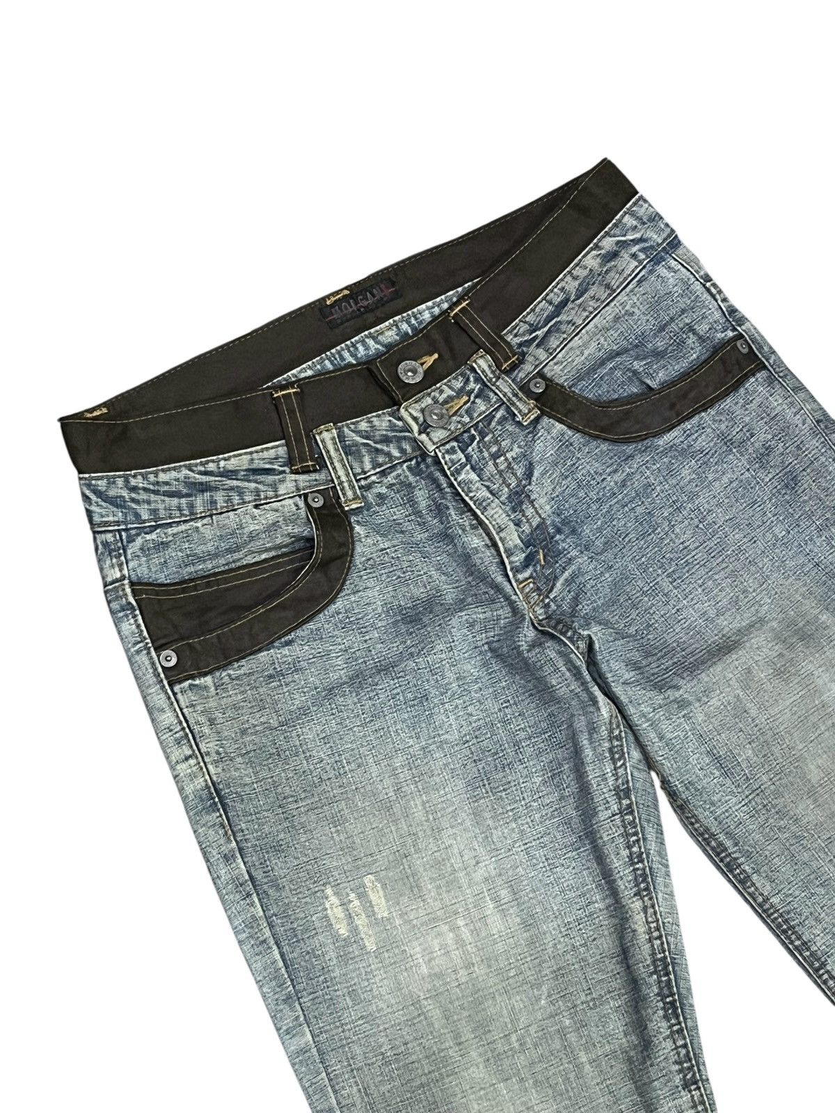 Morgan Homme Vintage Morgan Homme Japan Hybrid Mudwash Double Waist Jeans Size US 30 / EU 46 - 8 Thumbnail