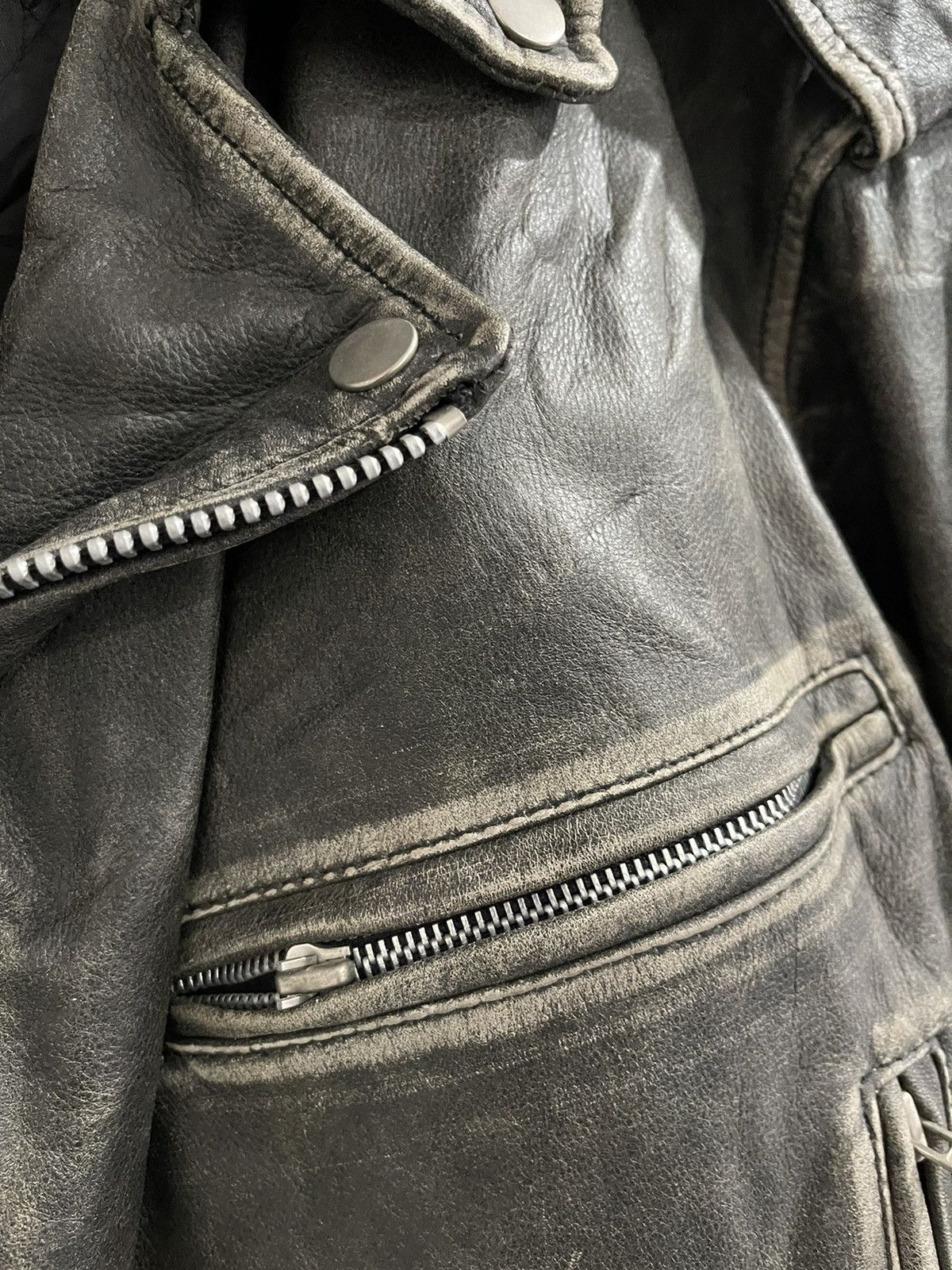 Japanese Brand Vintage On Time Real Leather Jacket Size US M / EU 48-50 / 2 - 9 Thumbnail