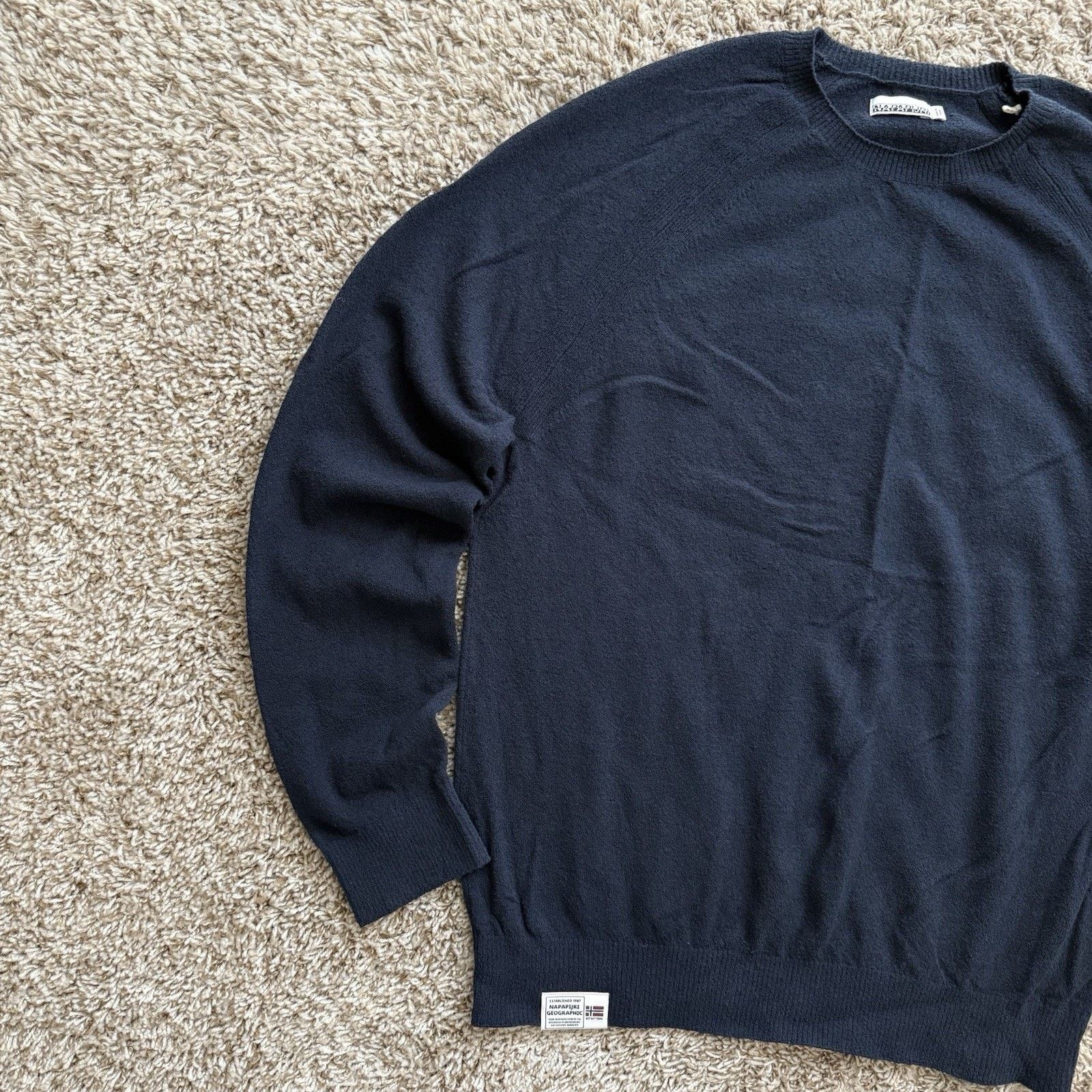 Napapijri Napapijri Dark Navy Blue Long Sleeve Light Sweater Shirt L Size US L / EU 52-54 / 3 - 6 Thumbnail