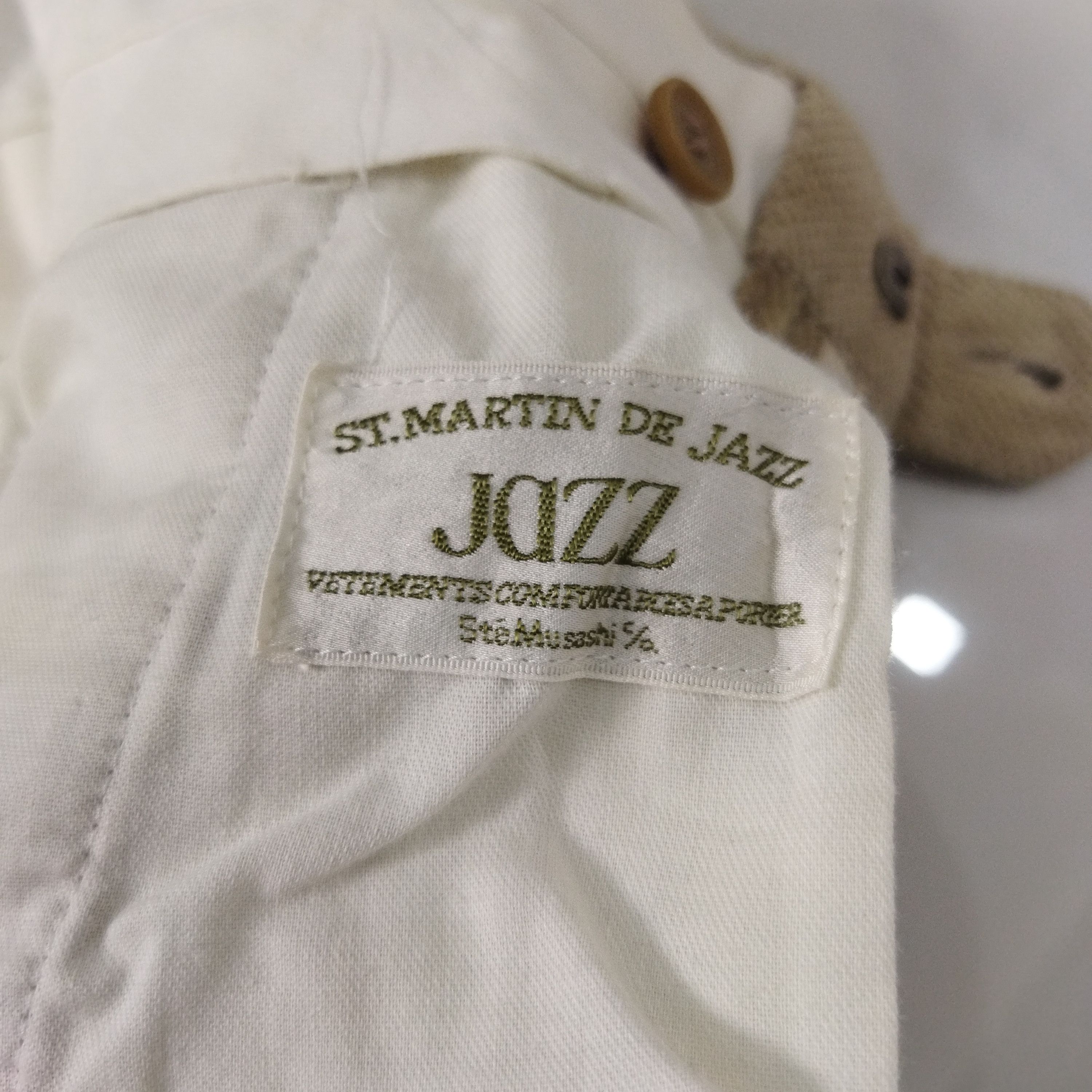 Japanese Brand ST.MARTIN DE JAZZ FADED WHITE YELLOW FLARED PANTS Size US 34 / EU 50 - 10 Thumbnail