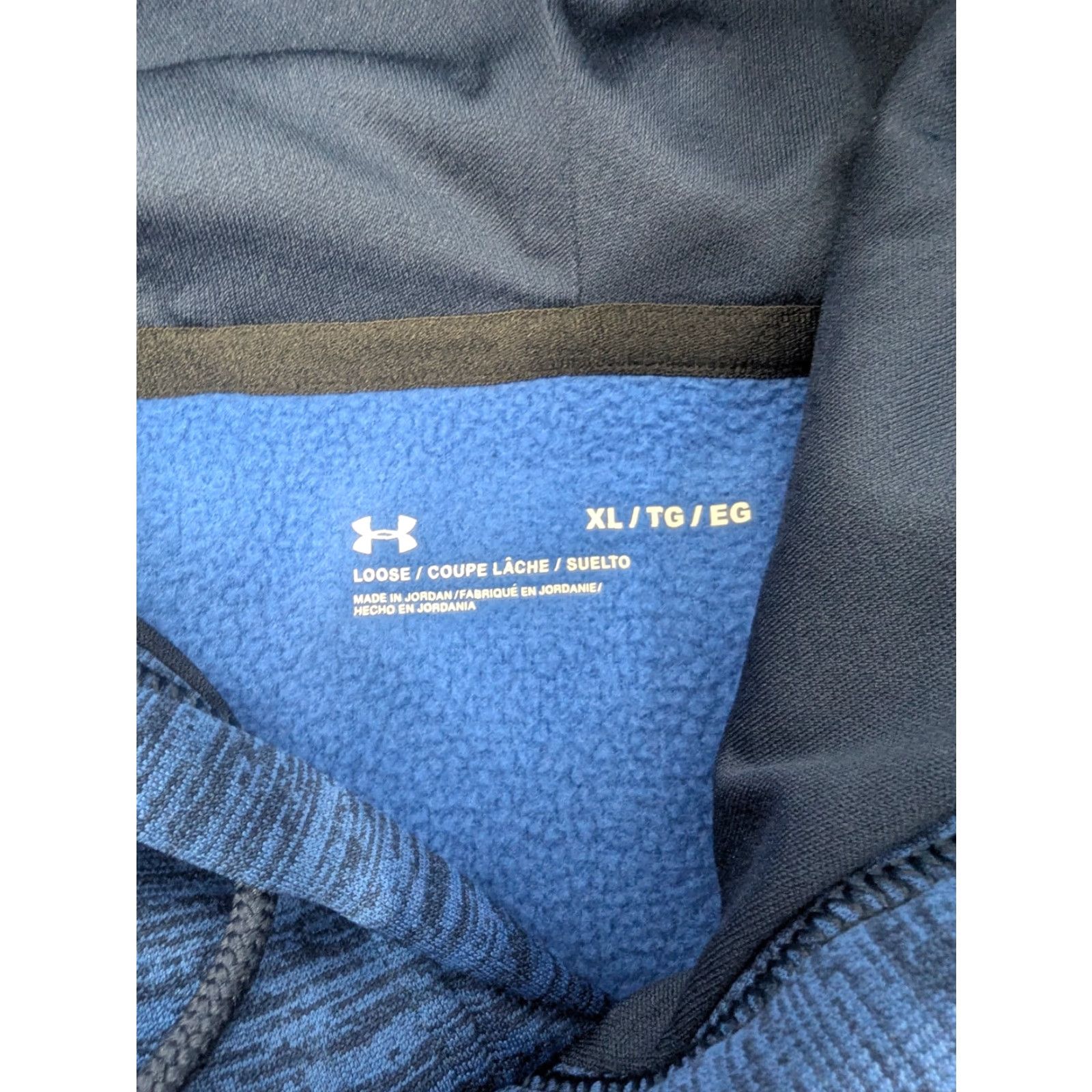 Under Armour Under Armour Hoodie Mens XL Fleece Twist Pullover Long Sleeve Blue Logo Pocket Hooded Lined Relaxed Size US XL / EU 56 / 4 - 7 Thumbnail