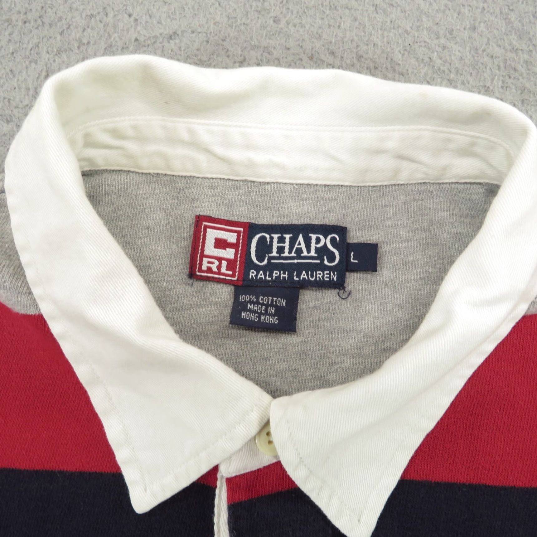 Chaps VINTAGE Chaps Ralph Lauren Polo Shirt Men Large Heavyweight Rugby Crest 90s Logo Size US L / EU 52-54 / 3 - 5 Thumbnail
