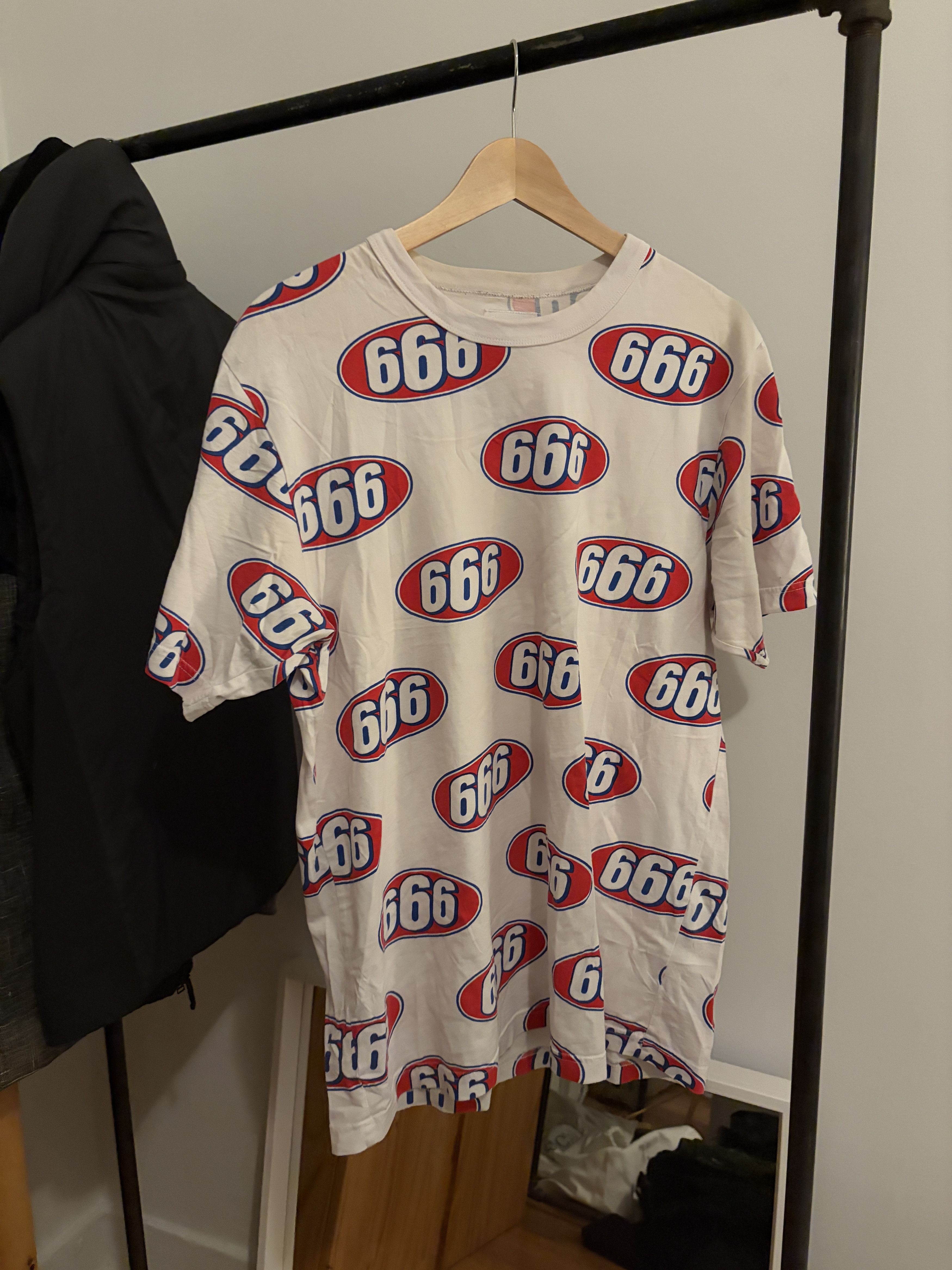 Supreme 666 Allover Tee Size US M / EU 48-50 / 2 - 2 Thumbnail