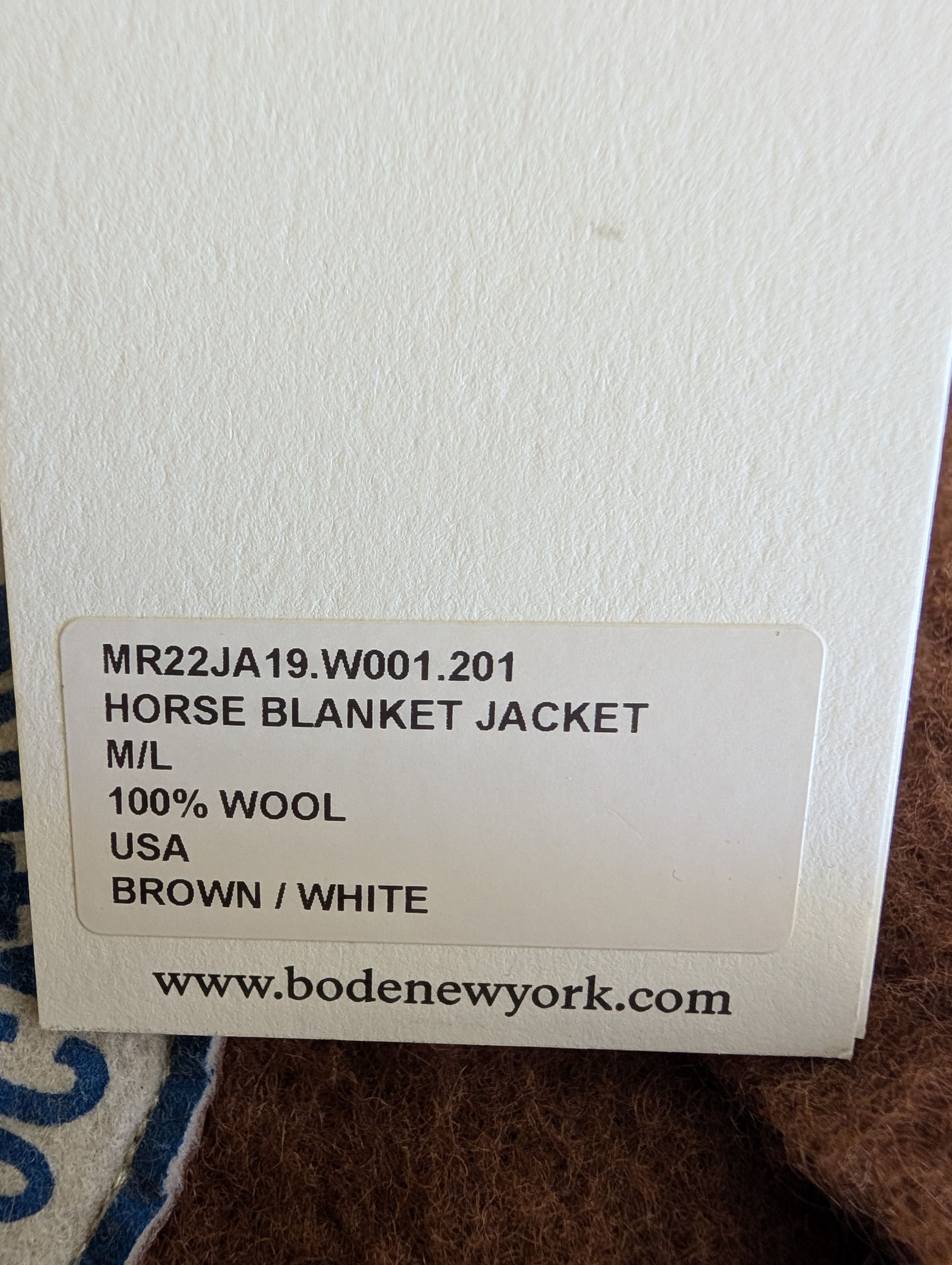 Bode Horse Blanket Jacket Size US M / EU 48-50 / 2 - 8 Thumbnail