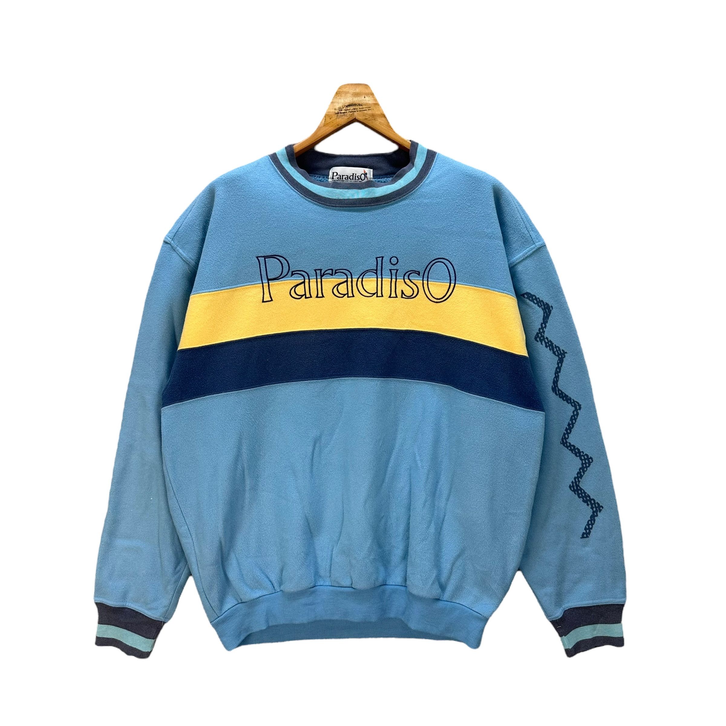 Japanese Brand PARADISO EMBROIDERY BIG LOGO COLORBLOCK SWEATSHIRT #8754-025 Size US L / EU 52-54 / 3 - 1 Thumbnail