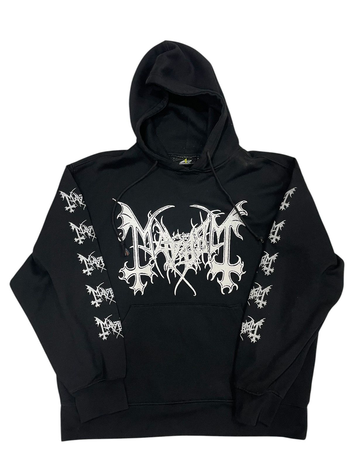 Band Tees Mayhem Black Metal album Y2K De Mysteris Dom Satanas Hooded Size US XL / EU 56 / 4 - 3 Thumbnail