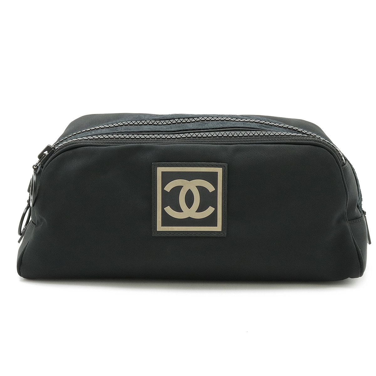Chanel Chanel Chanel Nylon Canvas Sport Line Cosmetic Pouch A19975 Canvas Vanity Bag A19975 in Very Good Condition Size ONE SIZE - 1 Thumbnail