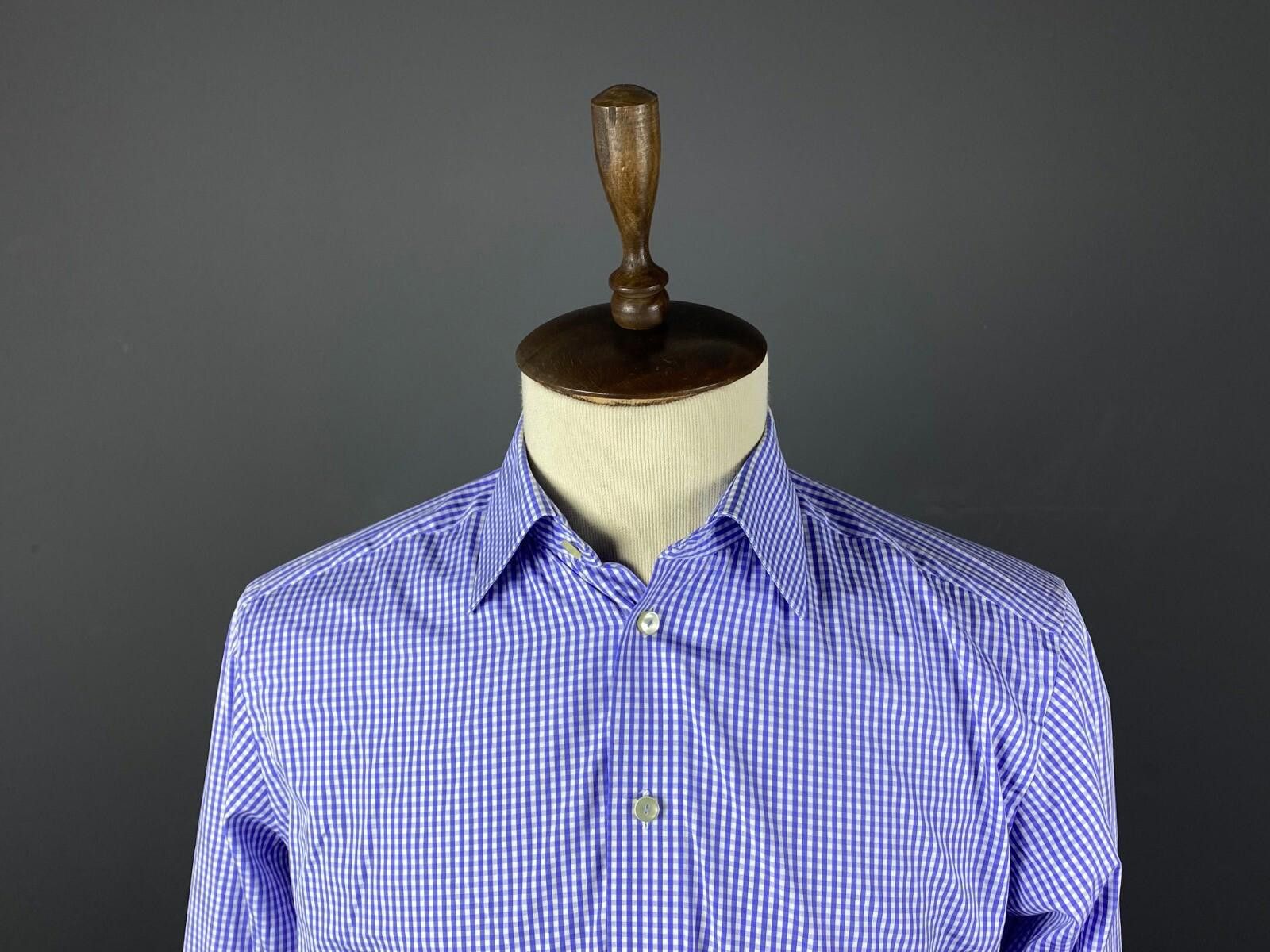 Eton Eton Contemporary Luxury Blue Dress Shirt Size 16 41 L Size US M / EU 48-50 / 2 - 2 Thumbnail