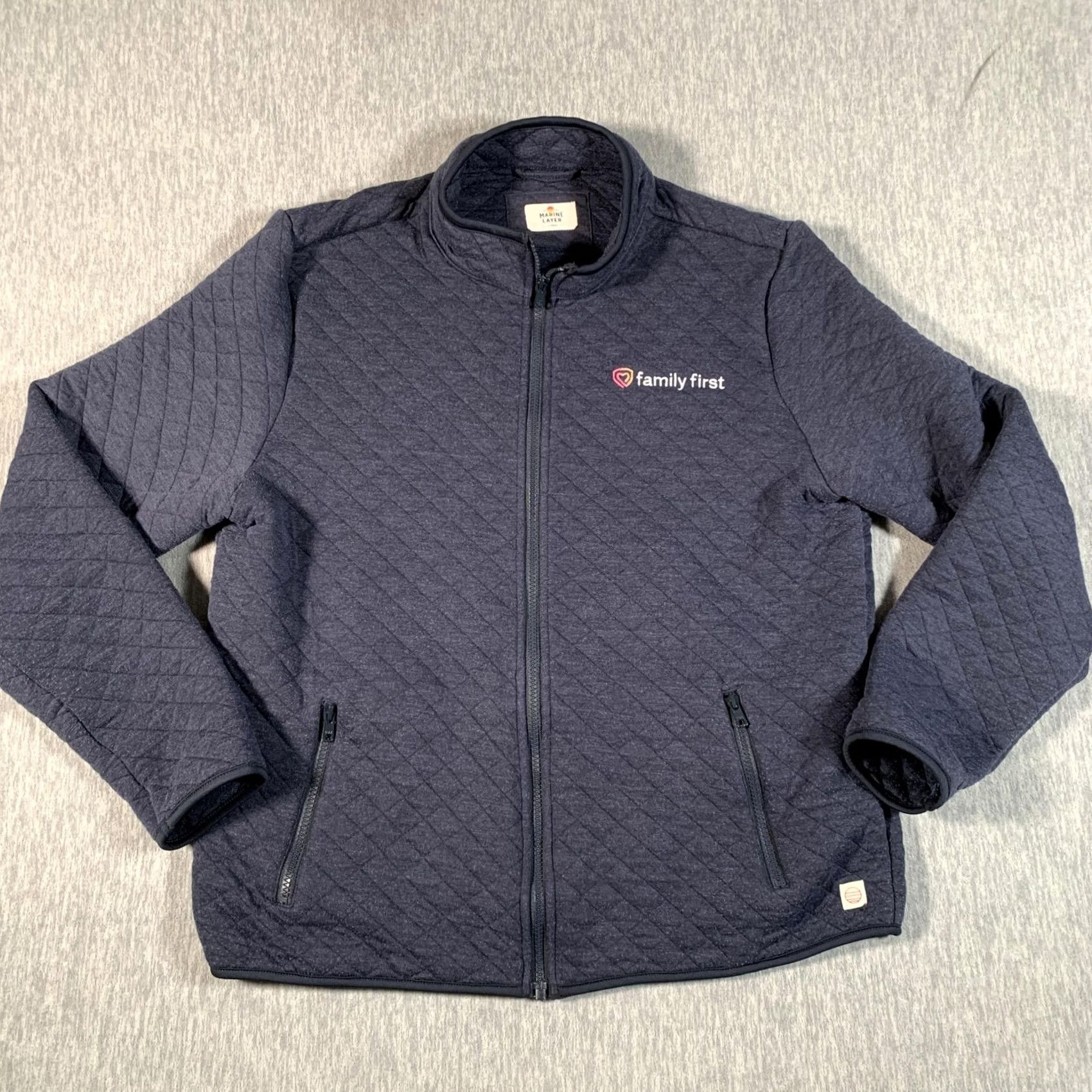 Marine Layer Marine Layer Jacket Mens Large Navy Quilted Full Zip Corbet Heather Pockets Size US L / EU 52-54 / 3 - 2 Thumbnail