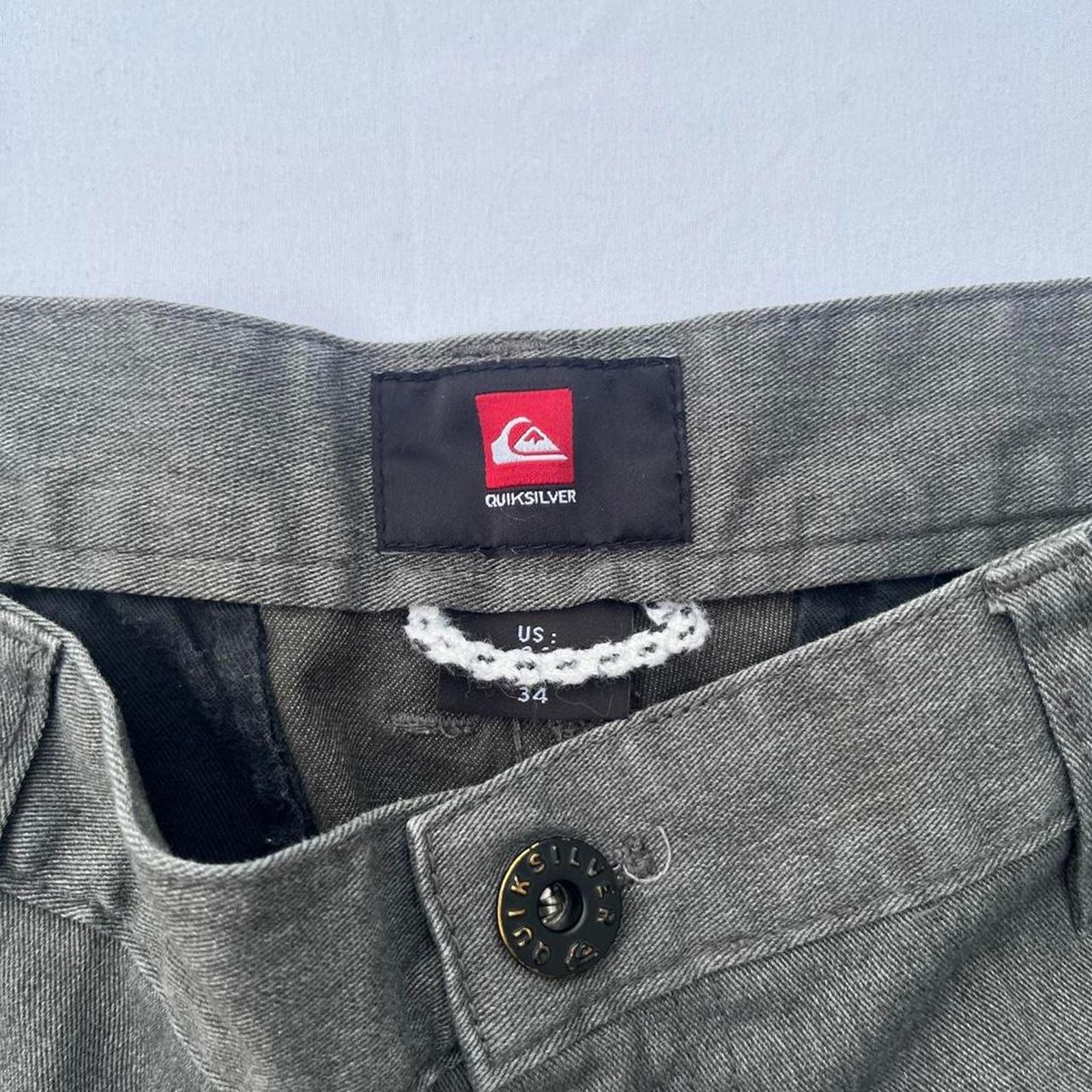 Quiksilver Quicksilver Men's Y2K Chino Cargo Grey Shorts Size 34 Size US 34 / EU 50 - 3 Thumbnail