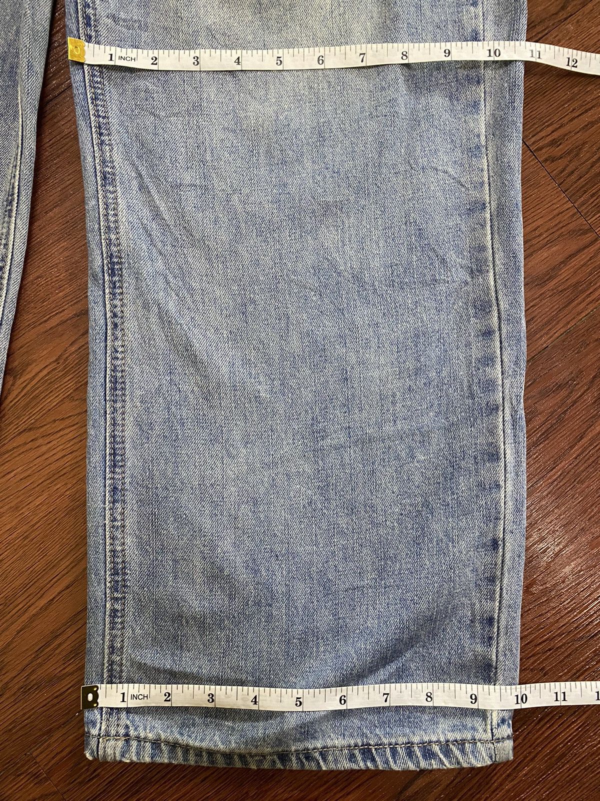 Other Vintage Japanese Blue Faded Wash Distressed Baggy Jeans Size US 28 / EU 44 - 13 Thumbnail