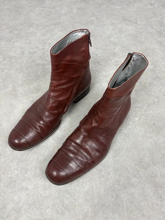 Jean Paul Gaultier Jean Baptiste Rautureau Brown Leather Boots Size US 9.5 / EU 42-43 - 3 Thumbnail