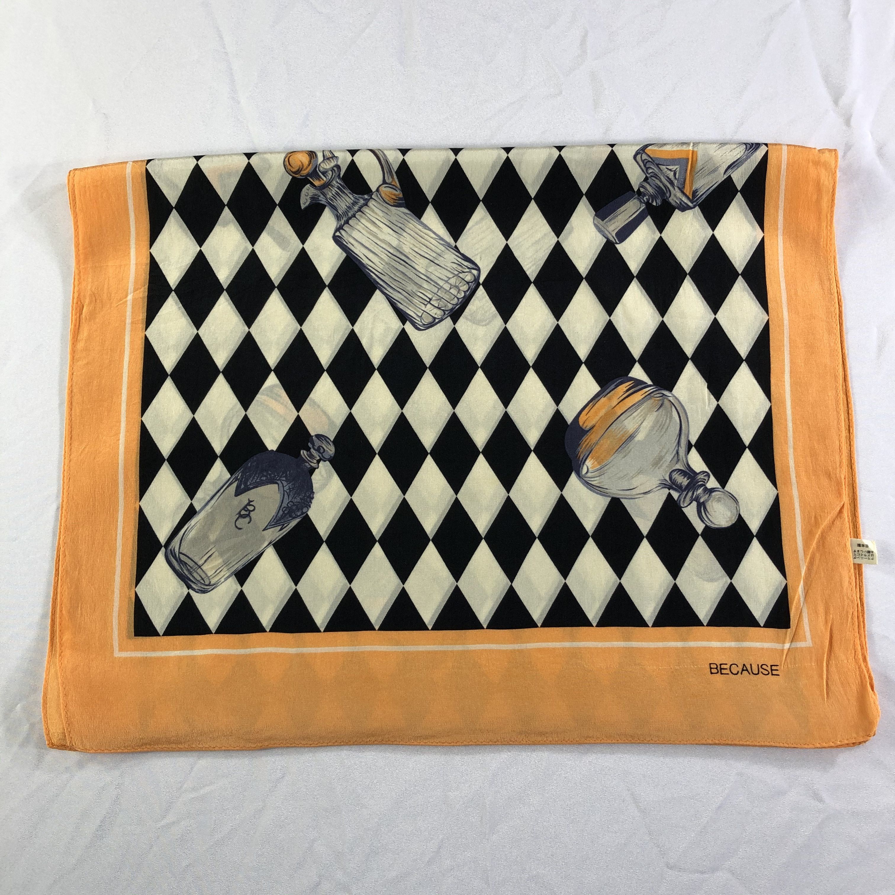 Vintage Vintage Because Silk Scarf Size ONE SIZE - 2 Thumbnail