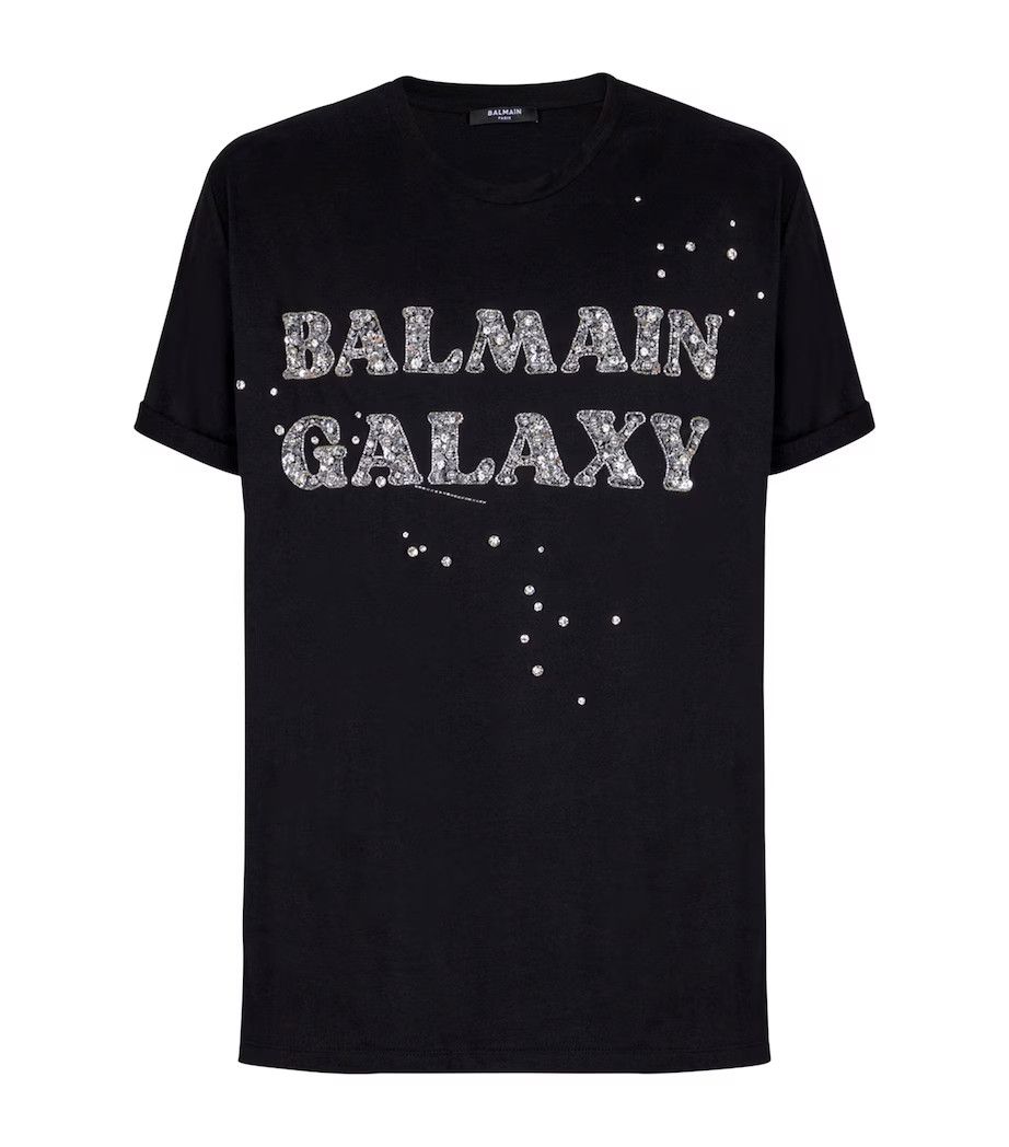 Balmain o1y0426 Crewneck T-Shirt in Black Size US L / EU 52-54 / 3 - 1 Thumbnail