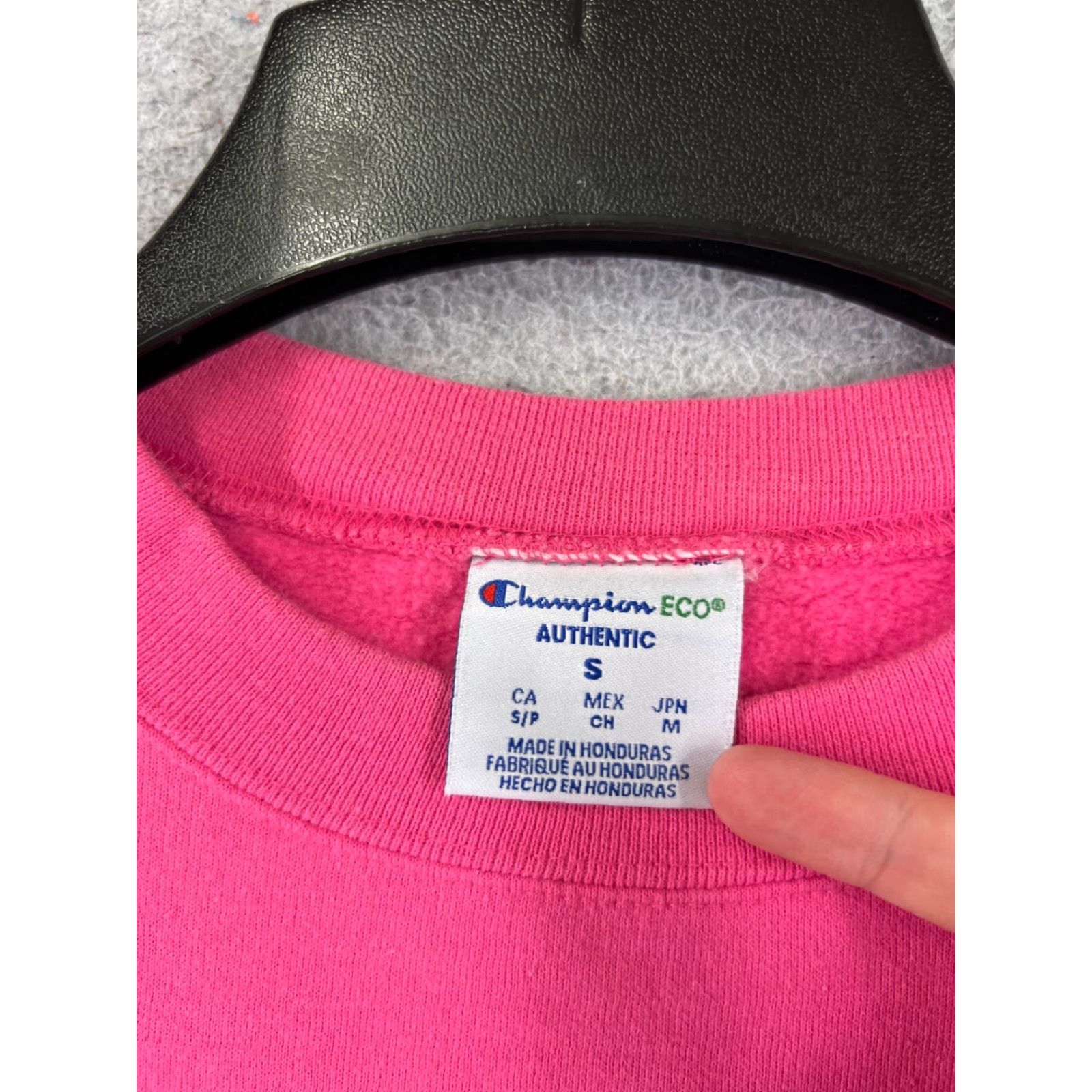 Champion Champion Sweatshirt Adult Small Pink Embroidered Long Sleeve Pullover Crew Neck Shirt Men Size US S / EU 44-46 / 1 - 7 Thumbnail