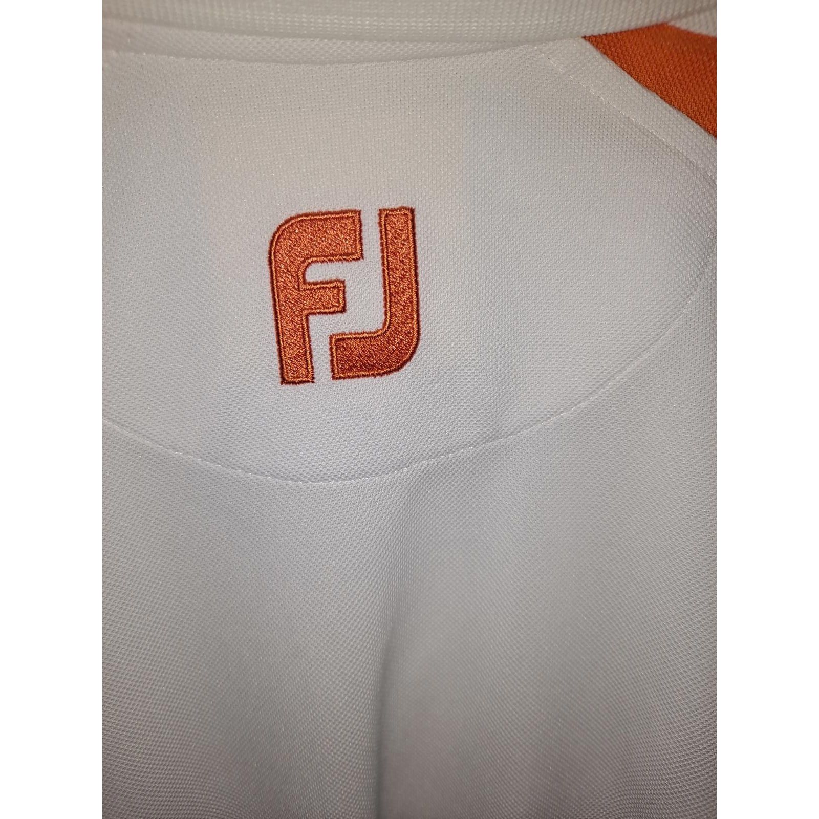 Footjoy FootJoy Orange and White Polo with SH Embroidered Size L Size US L / EU 52-54 / 3 - 6 Thumbnail