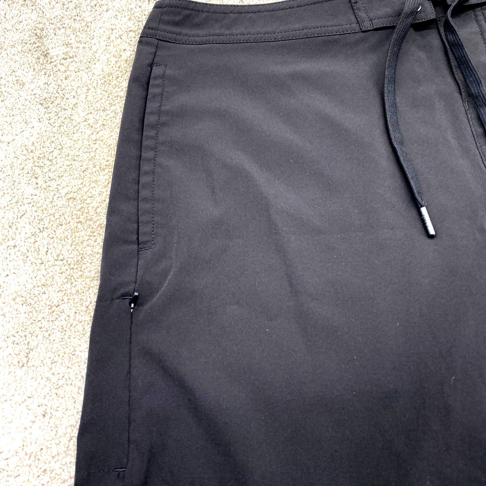 Asics BYLT Premium Basics Shorts Mens 33x6 Black Drawstring Pockets 6718 Size US 33 - 2 Thumbnail