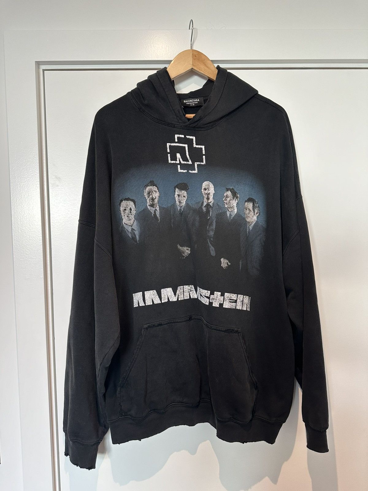 Image of Balenciaga Rammstein Band Limited Hoodie in Black, Men's (Size XS)