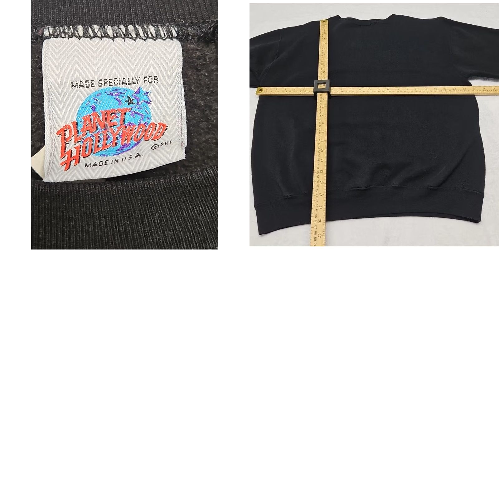 Planet Hollywood VINTAGE Planet Hollywood Sweatshirt Crewneck Pullover Black Long Sleeve Men's L Graphic Print USA 90s Size US L / EU 52-54 / 3 - 8 Thumbnail