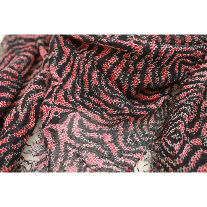 Zadig & Voltaire Zadig & Voltaire Delta All Over Zebra Blue Pink Scarf Scarf Size ONE SIZE - 7 Thumbnail