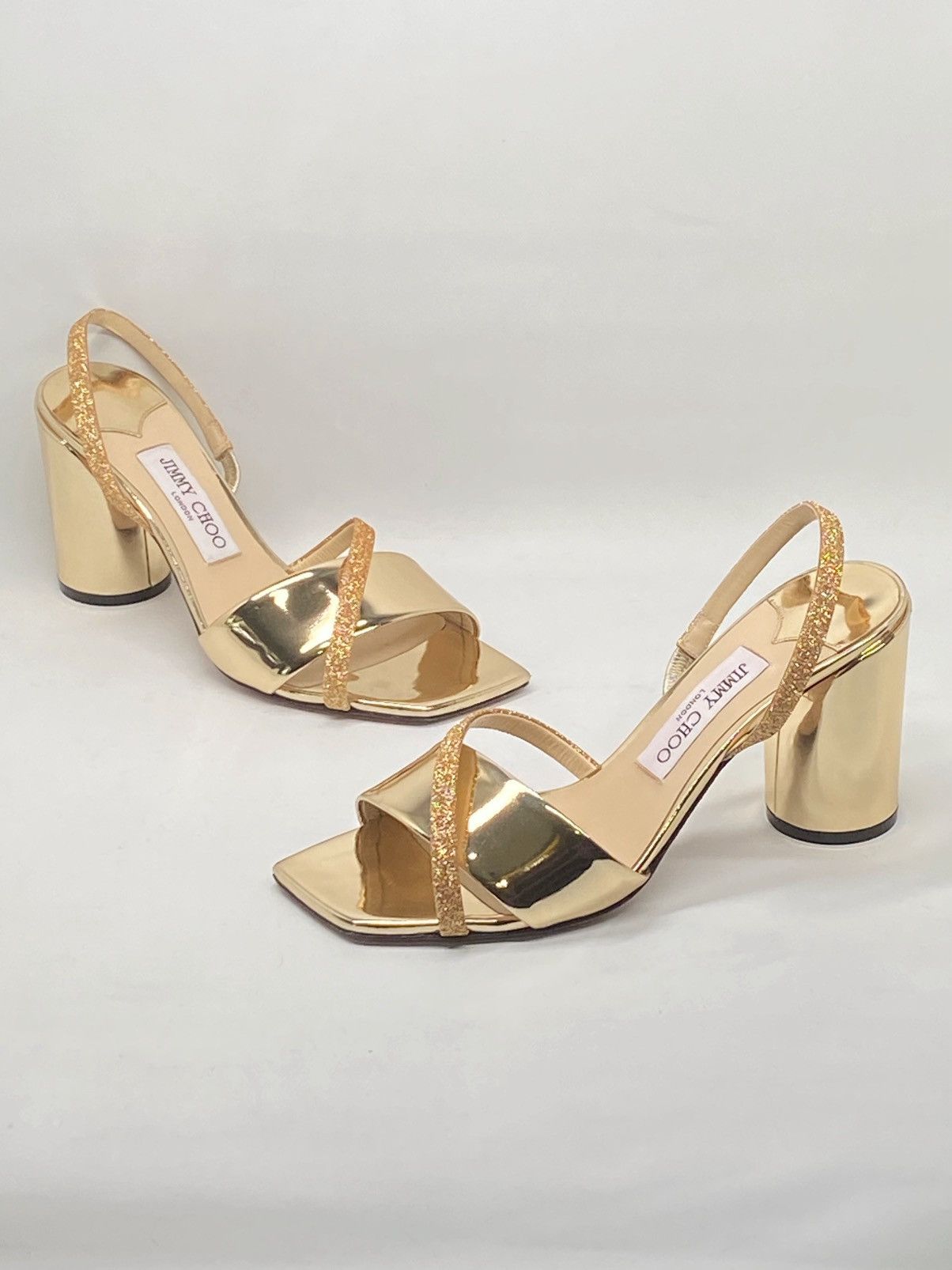 Jimmy Choo Jimmy Choo Plum Metallic Glitter Slingback Sandals size 38.5 Size US 8.5 / IT 38.5 - 2 Thumbnail