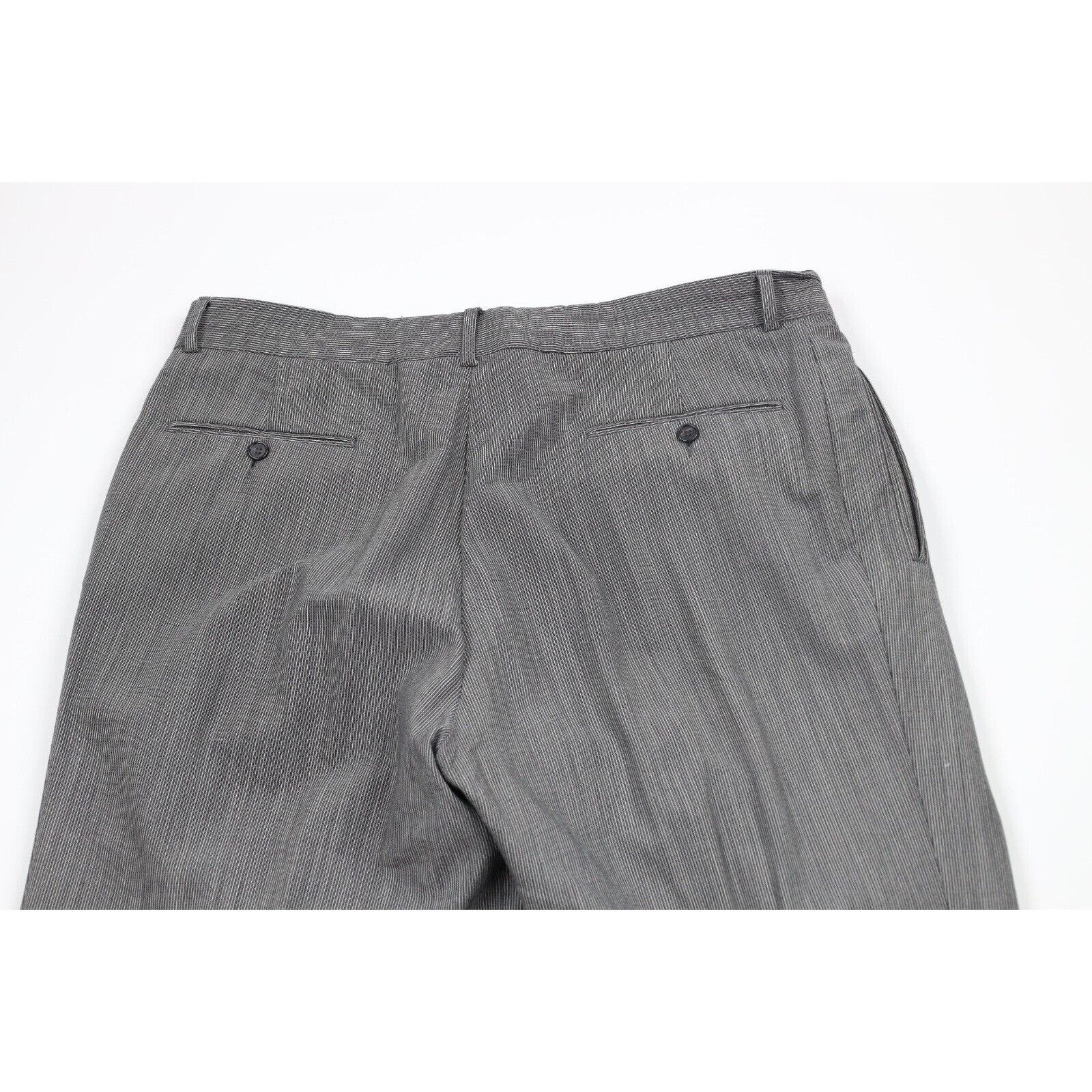 Hugo Boss × Vintage Vintage 90s Hugo Boss 2 Piece Wool Stretch Wedding SuitSuit Size 46R - 20 Thumbnail