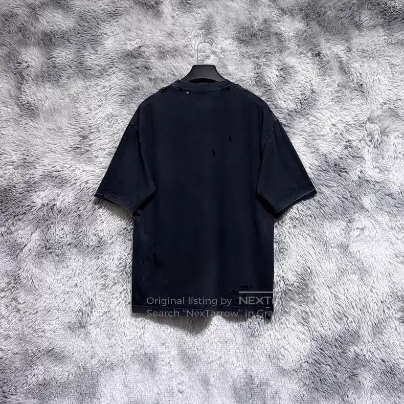 Balenciaga Balenciaga Ripped distressed water-washed short-sleeve t-s Size US XS / EU 42 / 0 - 2 Thumbnail