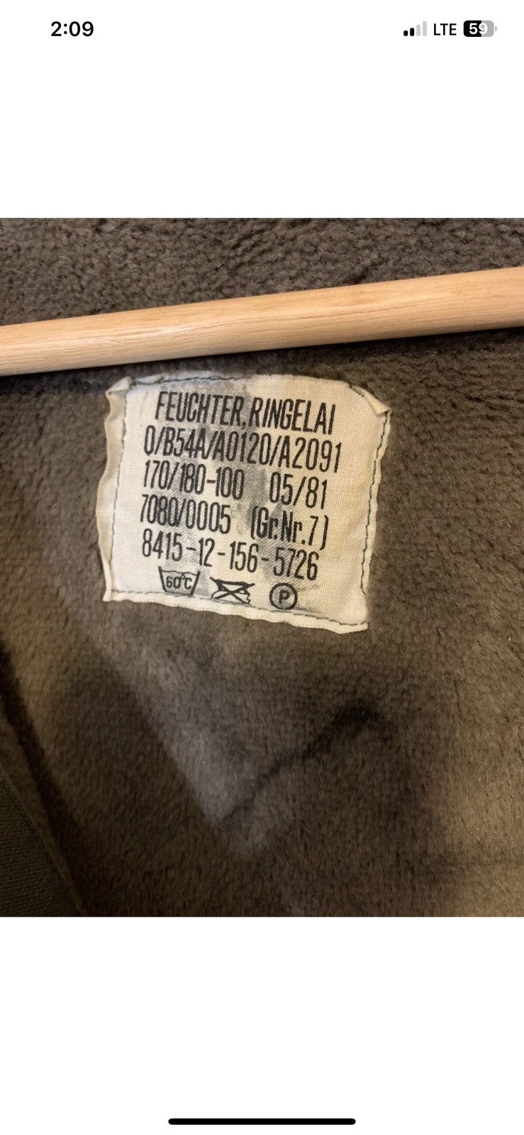 Other Vintage GERMAN Army Parka Field Jacket 1981 Sz 170/180-100 Size US L / EU 52-54 / 3 - 4 Thumbnail