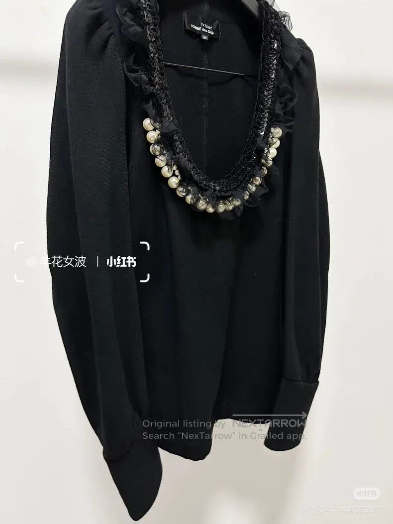 Comme des Garcons Comme Des Garcons Black Tweed Long Sleeve Top Size M / US 6-8 / IT 42-44 - 2 Thumbnail