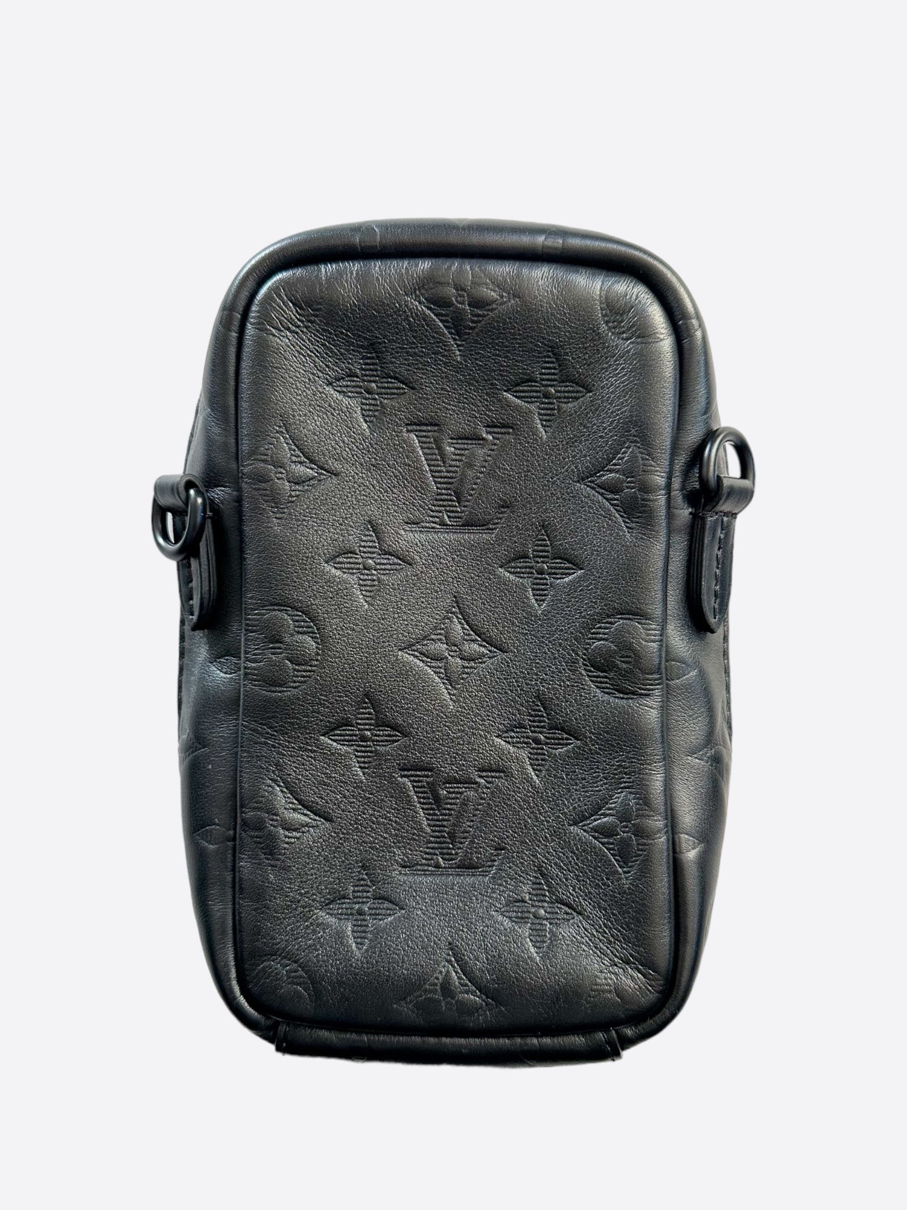 Louis Vuitton Louis Vuitton Black Shadow Monogram Double Phone Pouch NM Size ONE SIZE - 2 Thumbnail