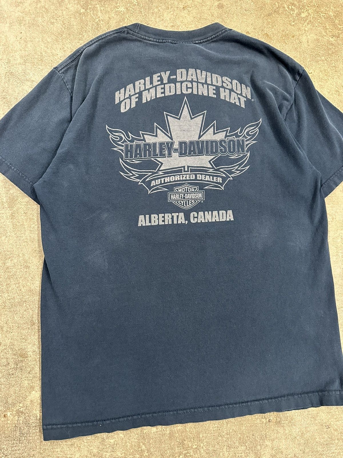 Harley Davidson Crazy Y2K Harley Davidson Alberta Canada Biker T-Shirt Size US L / EU 52-54 / 3 - 4 Thumbnail