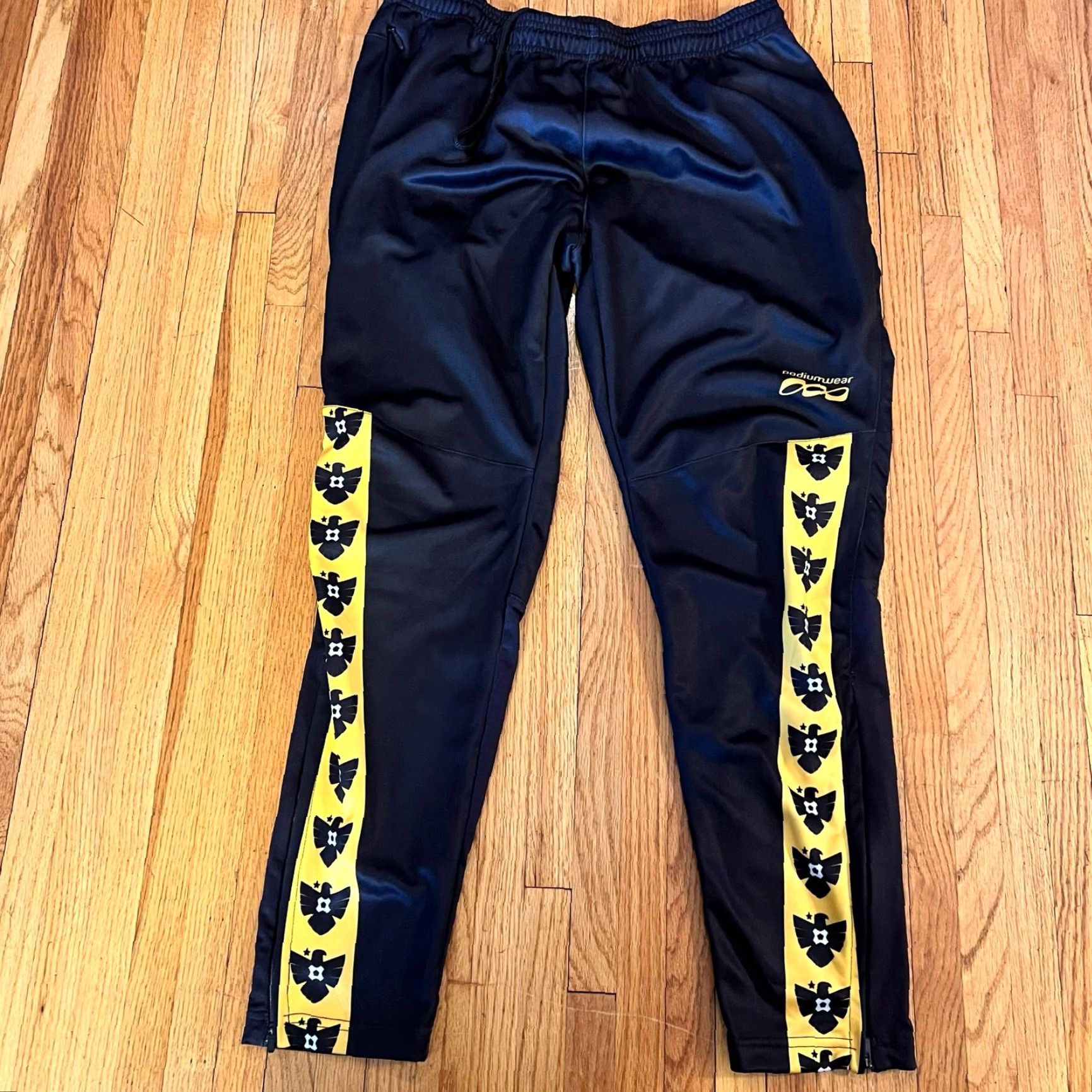 Vintage Podium Wear Pants Track Black Saint Paul Blackhawks Soccer Adult Large Mens Size US 33 - 2 Thumbnail