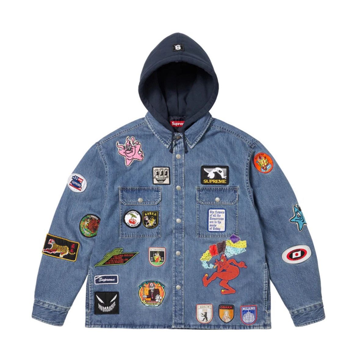 Burberry × Supreme Supreme x Burberry denim trucker washed blue sz