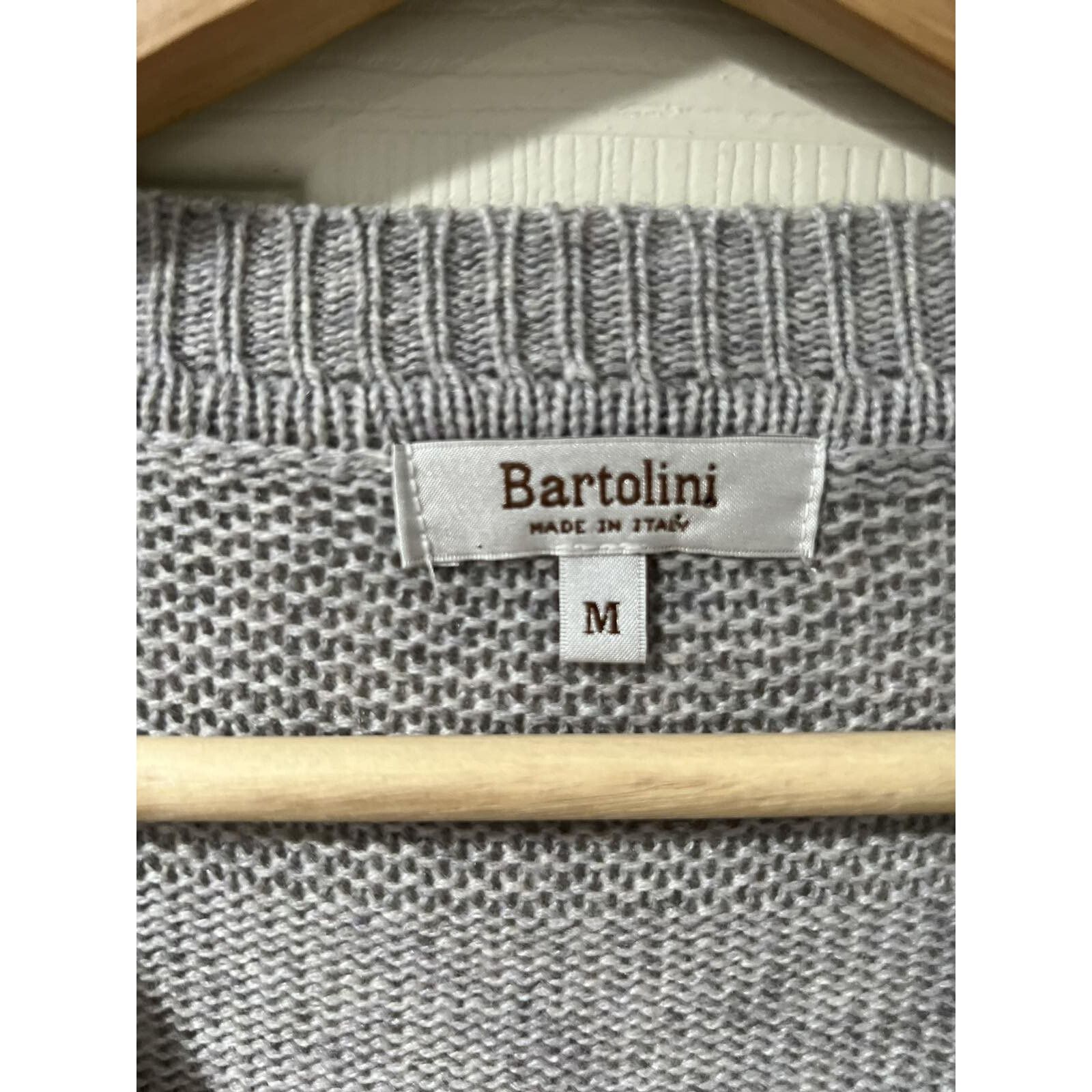 Broken Promises Co. Bartolini Cashmere Sweater cable knit Gray size M A001363 Size M / US 6-8 / IT 42-44 - 8 Thumbnail