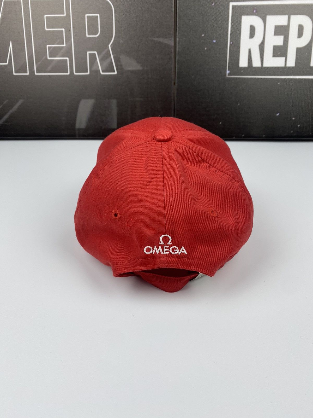 Omega 🚨 Omega Crans Montana Vintage Cap Hat Red Racing Formula1 Size ONE SIZE - 3 Thumbnail