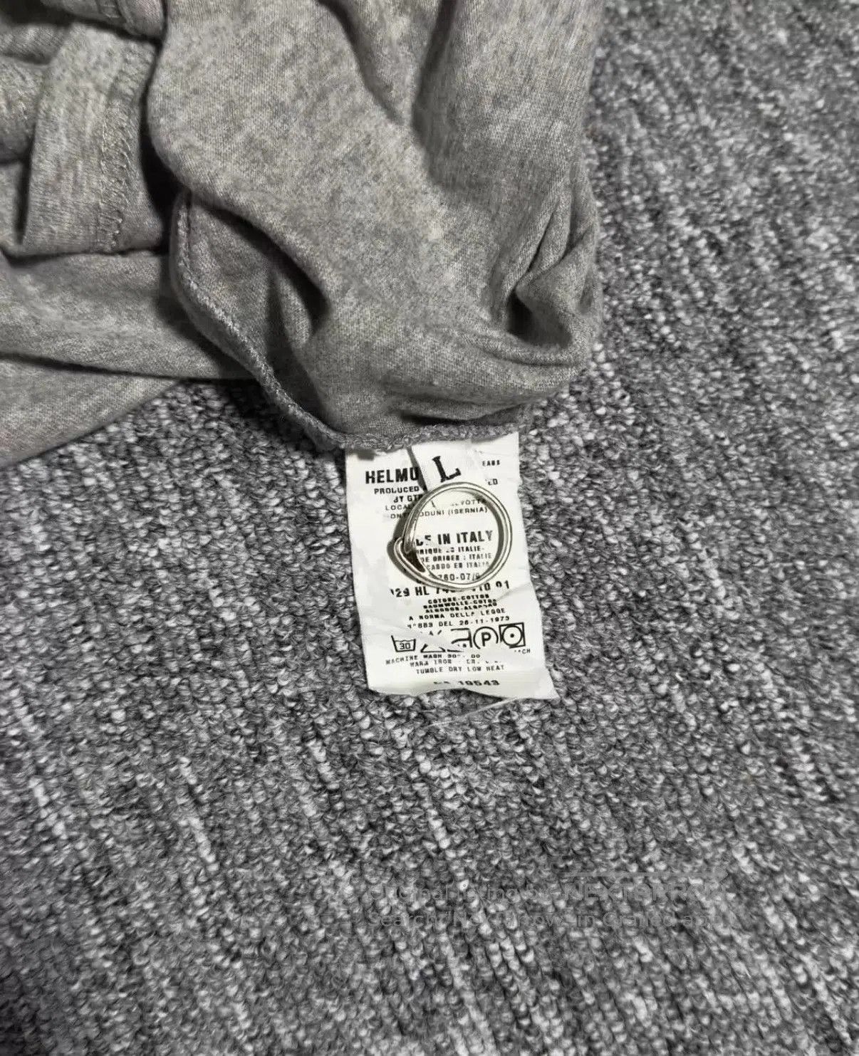 Helmut Lang Gray Long-Sleeve Crewneck Shirt. Size US M / EU 48-50 / 2 - 5 Thumbnail