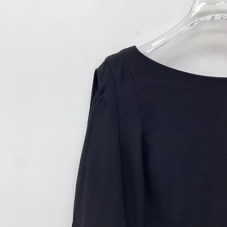 Dior Dior Black mulberry silk long-sleeved shirt 2504-Nextarrow Size S / US 4 / IT 40 - 3 Thumbnail