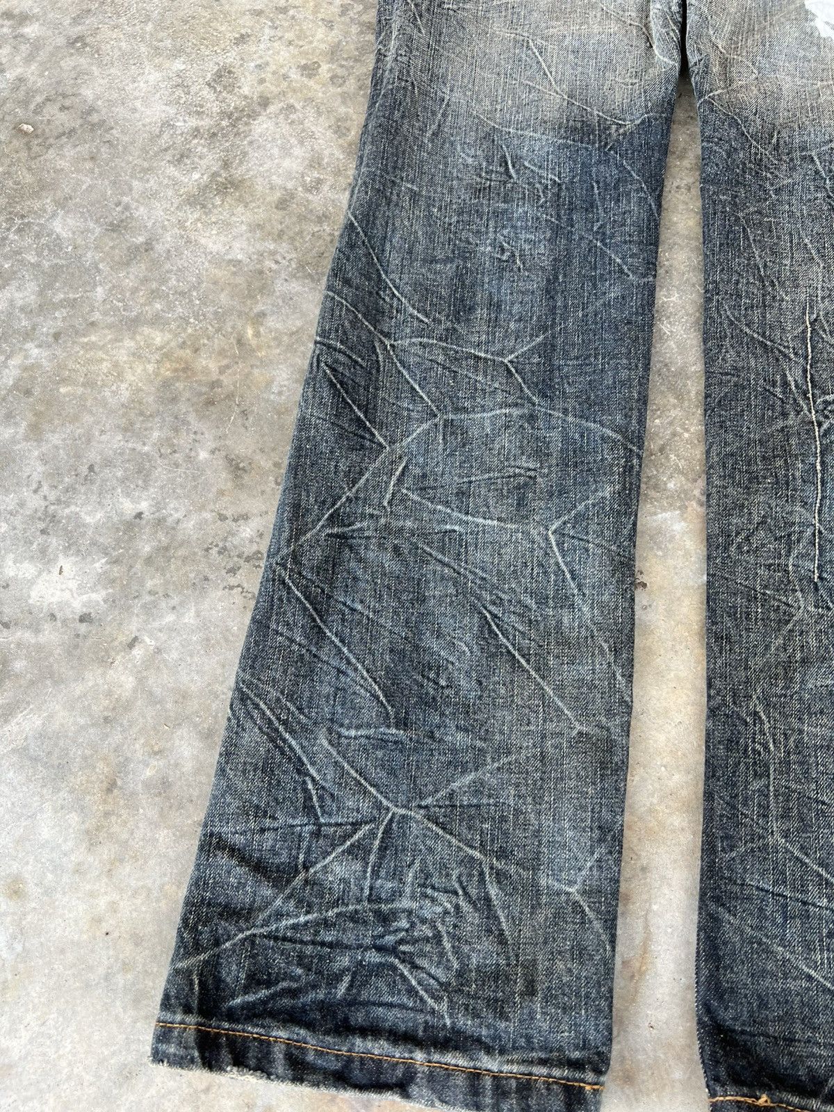 Japanese Brand K.U.I BONES DISTRESSED CLAW JEANS VERY RARE Size US 33 - 11 Thumbnail