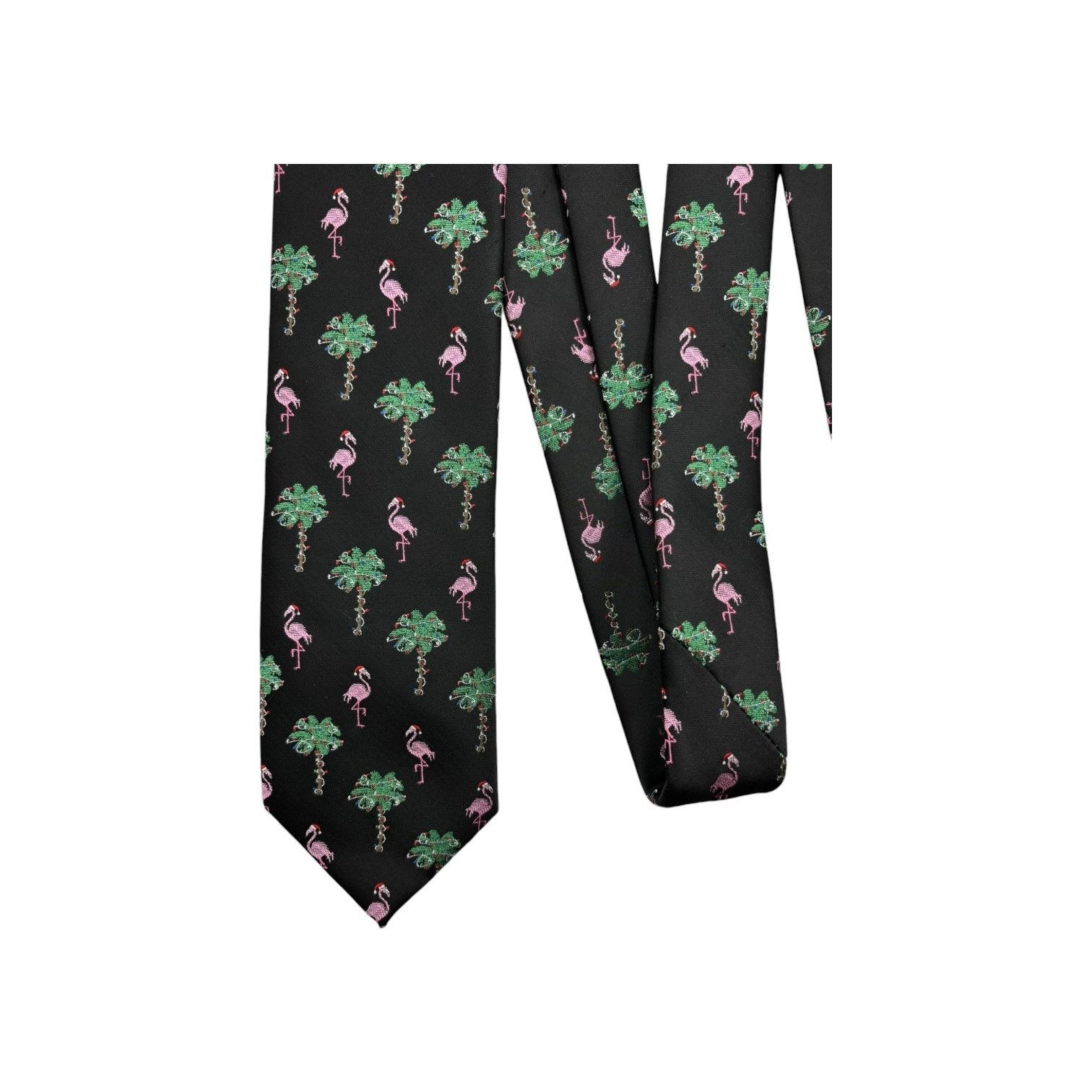 Other NWT Hallmark Holiday Tie Flamingos Palm Trees Christmas Mens Size ONE SIZE - 3 Thumbnail