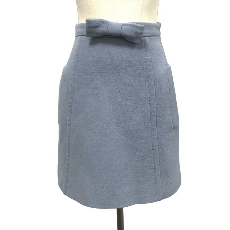 Miu Miu Miu Miu Bow Detail Mini Skirt Size 36 Size 25" / US 0 / IT 36 - 1 Thumbnail
