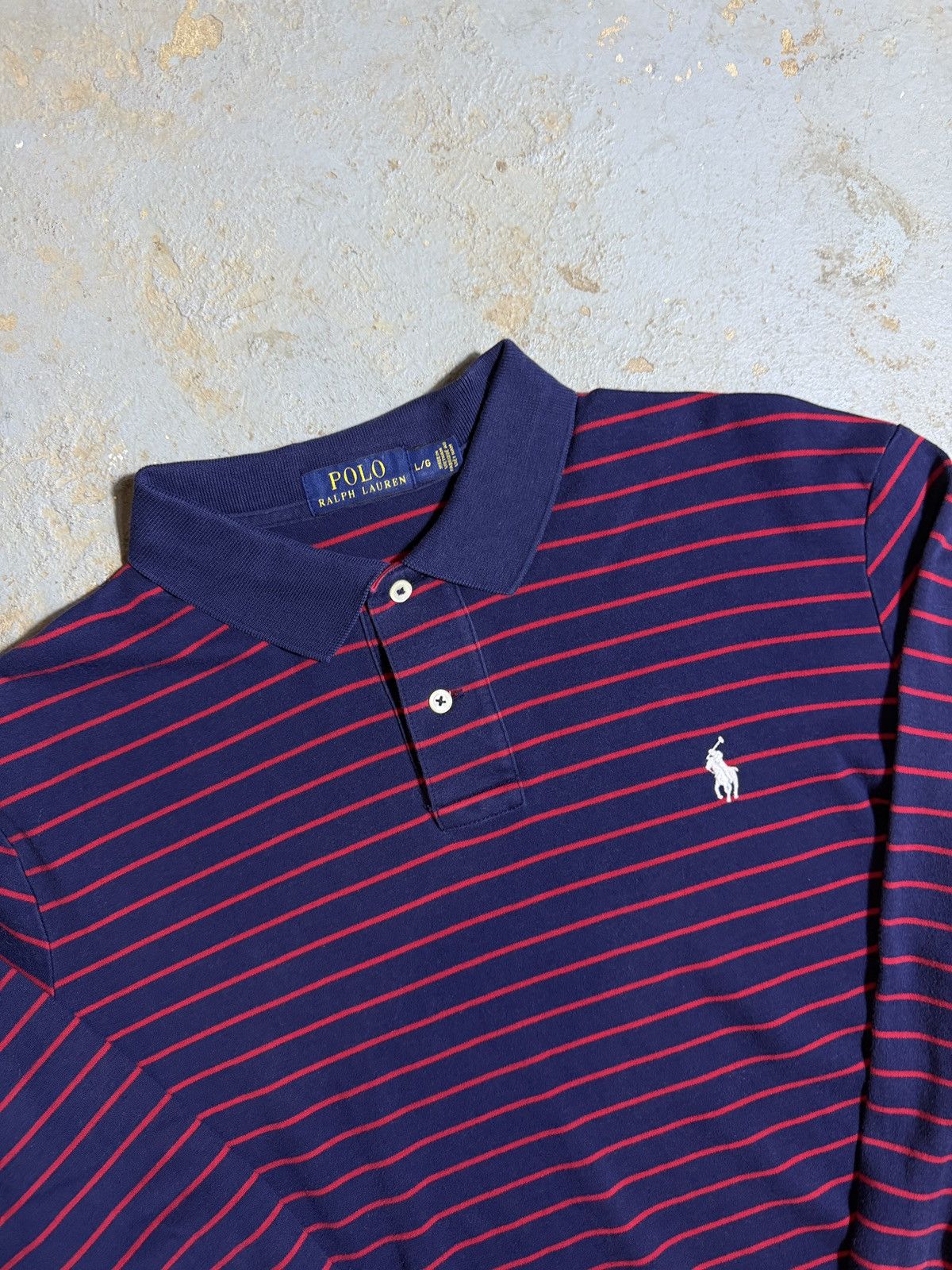 Polo Ralph Lauren Polo Ralph Lauren Striped Long Sleeve Polo Size US L / EU 52-54 / 3 - 3 Thumbnail