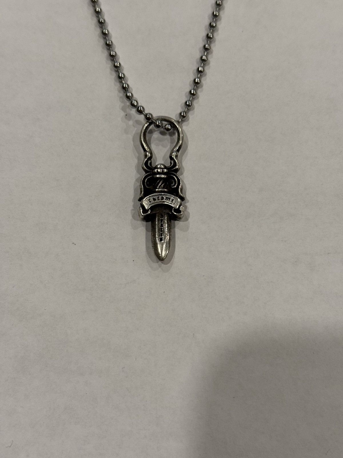 Chrome Hearts Chrome Hearts Dagger Pendant Silver Ball Chain Necklace .925 Size ONE SIZE - 1 Thumbnail