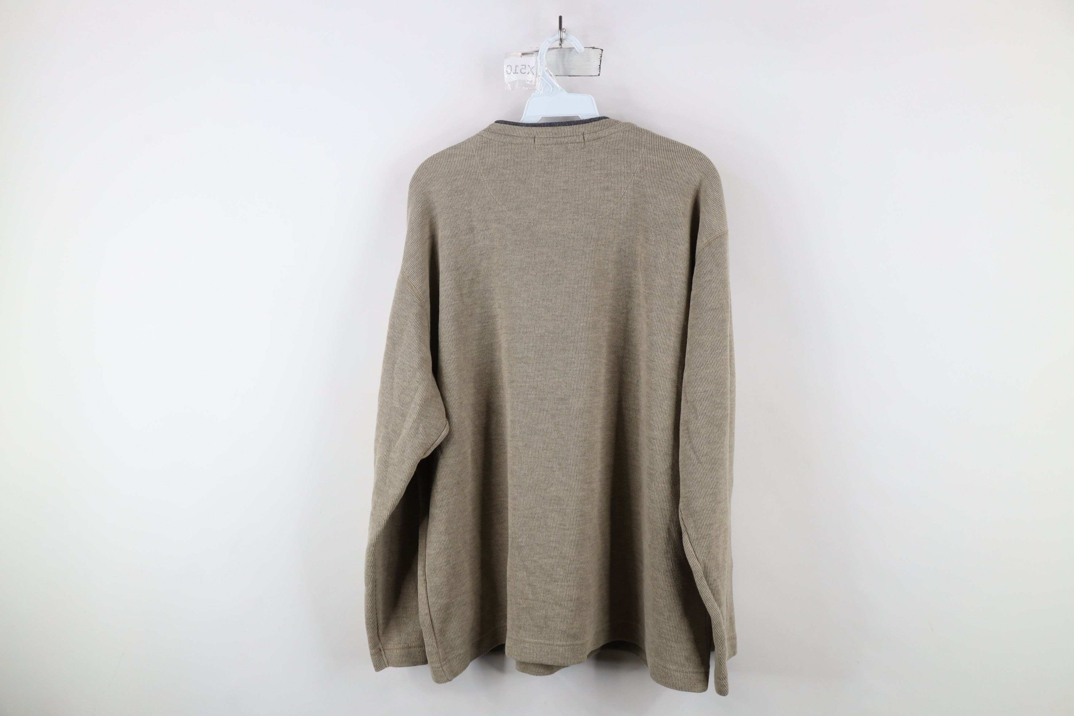 Vintage Vintage 90s Streetwear Blank Ribbed Knit Long Sleeve T-Shirt Size US L / EU 52-54 / 3 - 7 Thumbnail