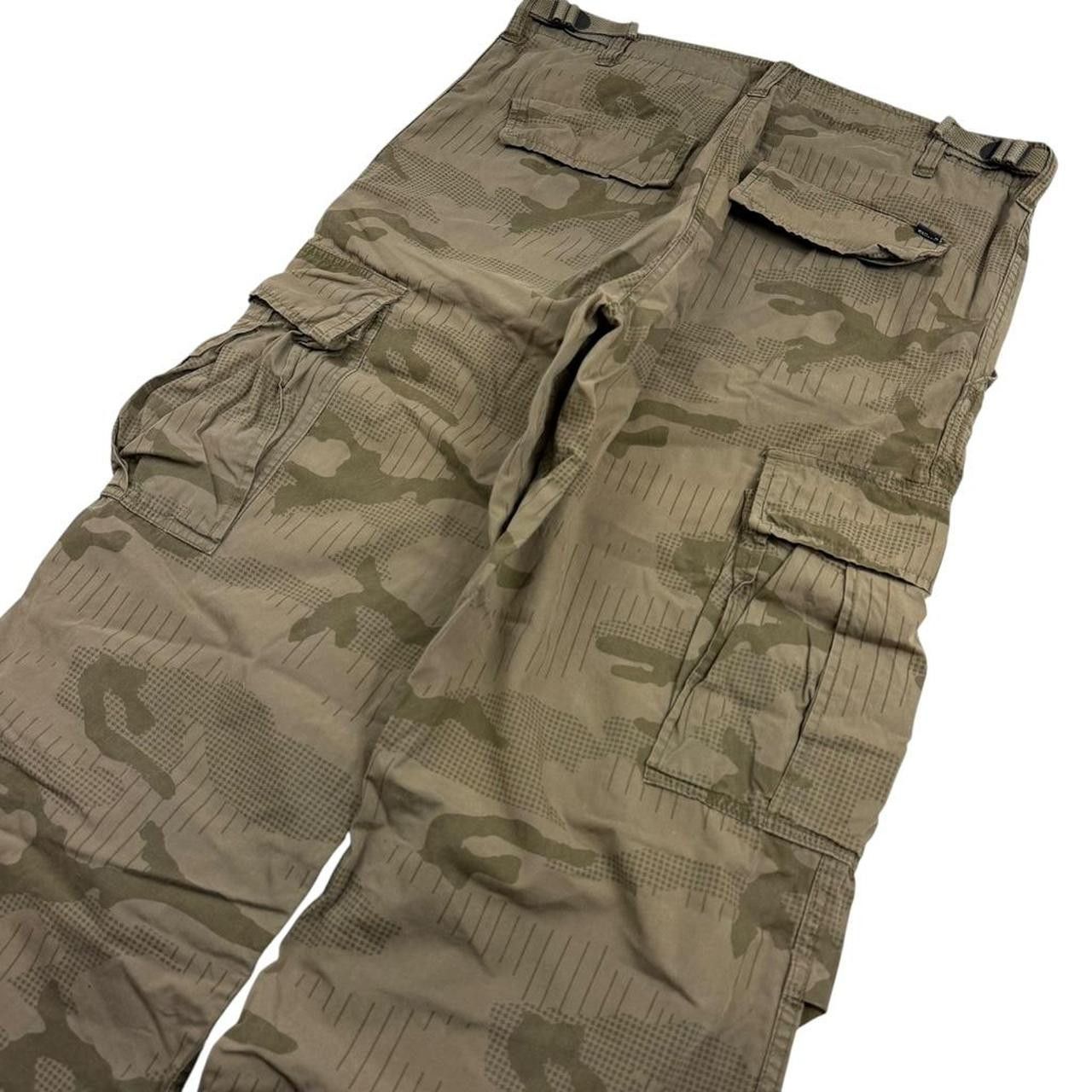 Stussy Vintage 2000s Stussy Camo Cargo Trousers Khaki - Waist: 33” Size US 33 - 4 Thumbnail