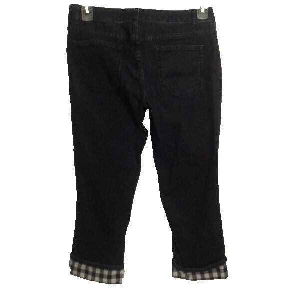 Coldwater Creek Coldwater Creek 8 denim cropped blue jeans Cuffed Plaid Stre Size 30" / US 8 / IT 44 - 1 Thumbnail