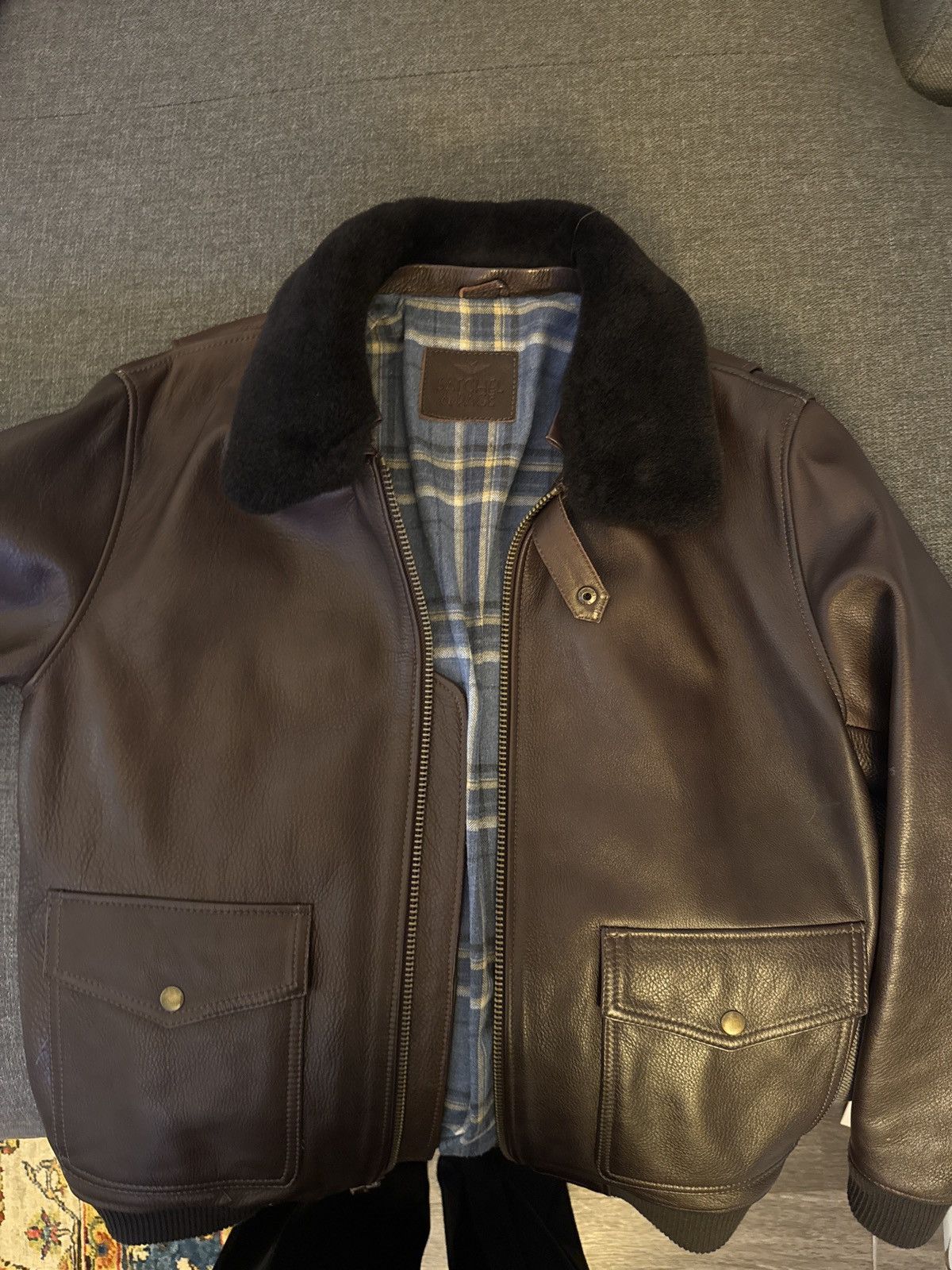 Other Satchel & Page Chocolate Brown Bomber Jacket Size US L / EU 52-54 / 3 - 7 Thumbnail