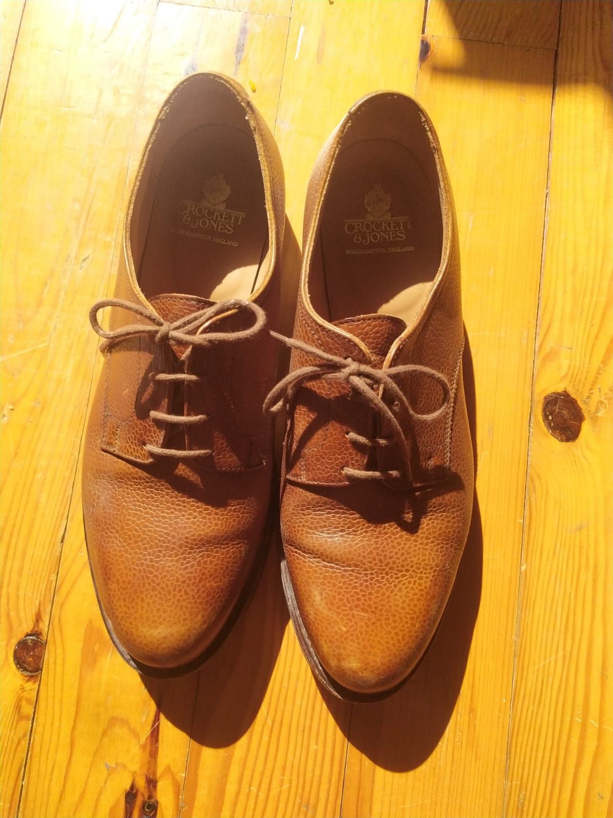 image of Crockett Jones Grassmere Shoes in Tan, Men's (Size 7)